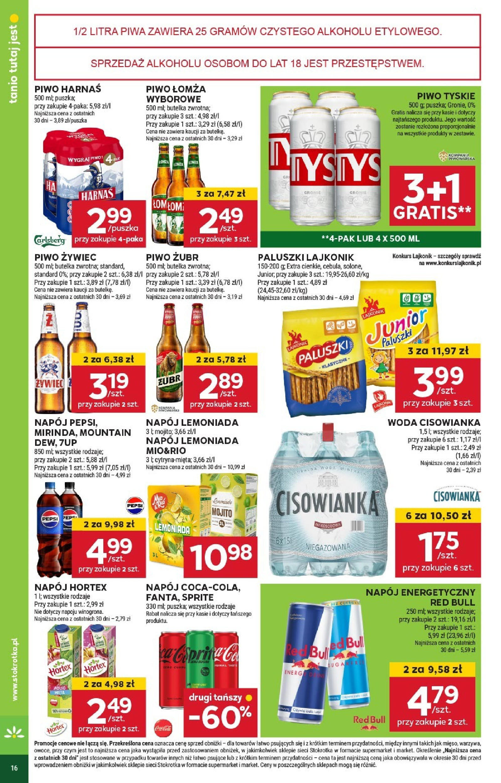 Stokrotka Gazetka 29.05.2025 - Promocje online | Strona: 16 | Produkty: Tort czarny las, Stokrotka, Tort, Kinder Bueno