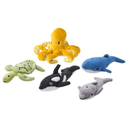 BLAVINGAD комплект плюшени играчки, 5 части
