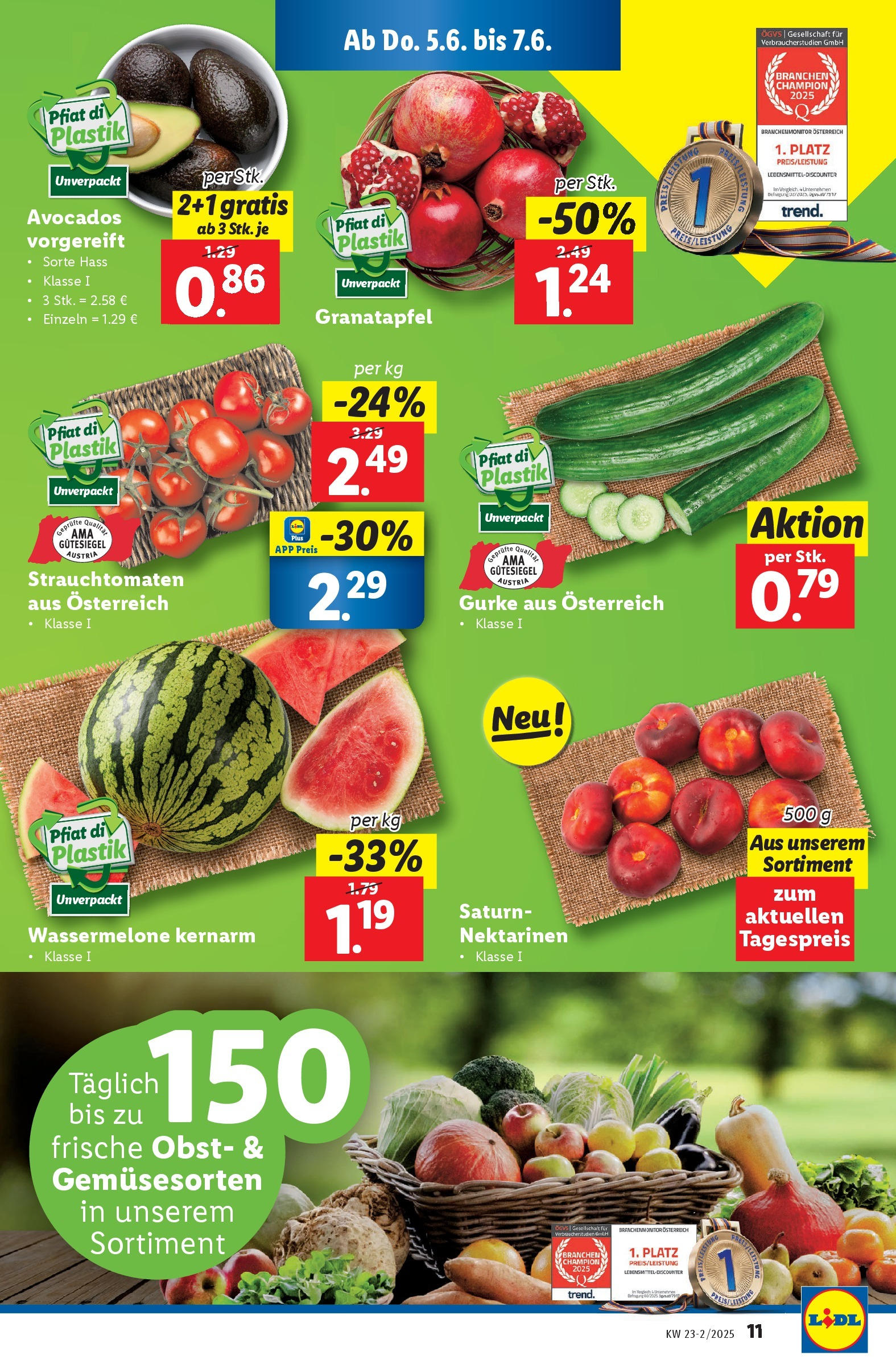 Lidl Flugblatt - Wien ab 04.06.2025 - Angebote ab donnerstag | Seite: 13 | Produkte: Obst, Wassermelone