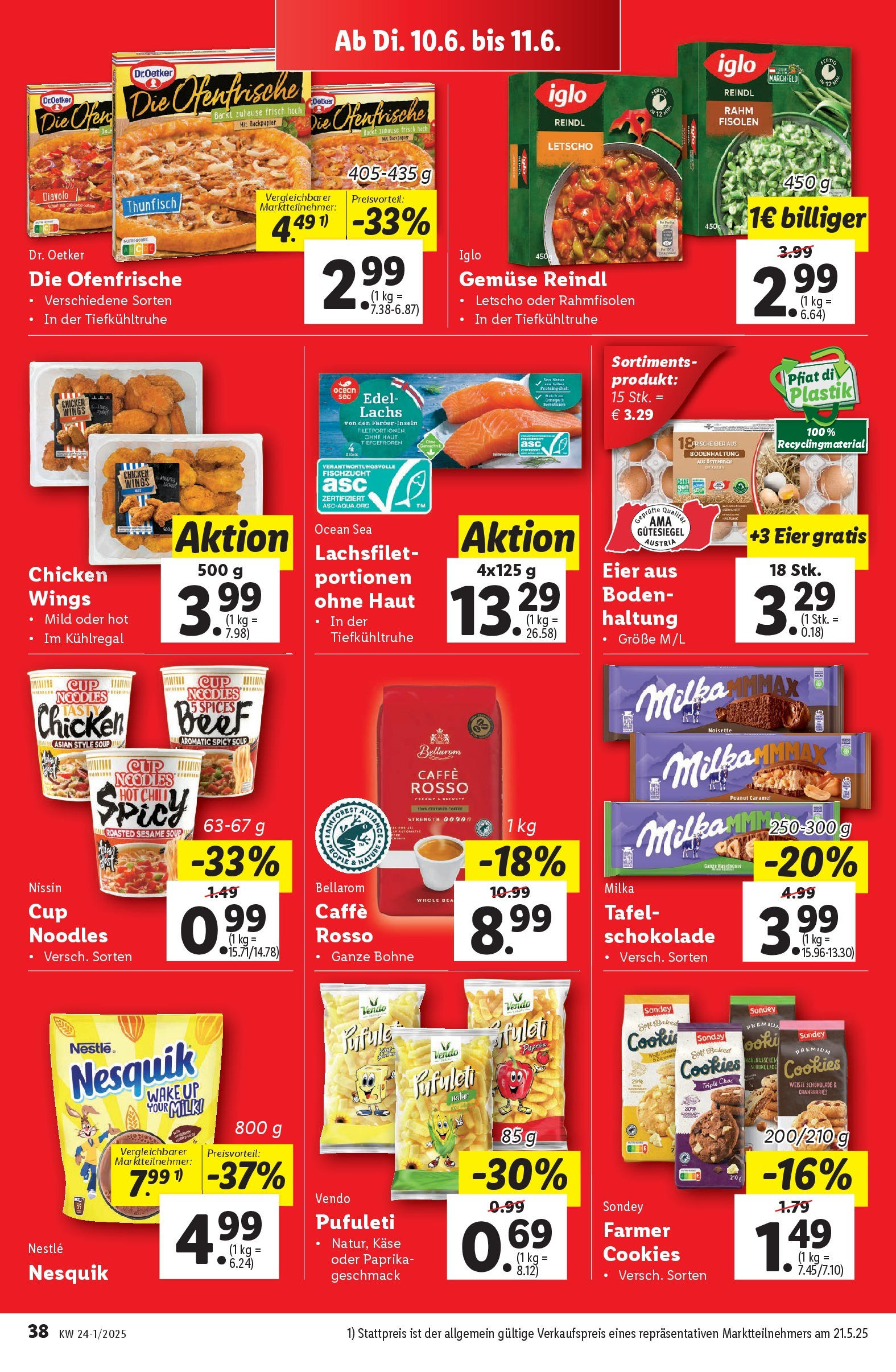 Lidl Flugblatt - Wien ab 04.06.2025 - Angebote ab donnerstag | Seite: 42 | Produkte: Ofen, Käse, Eier, Schokolade