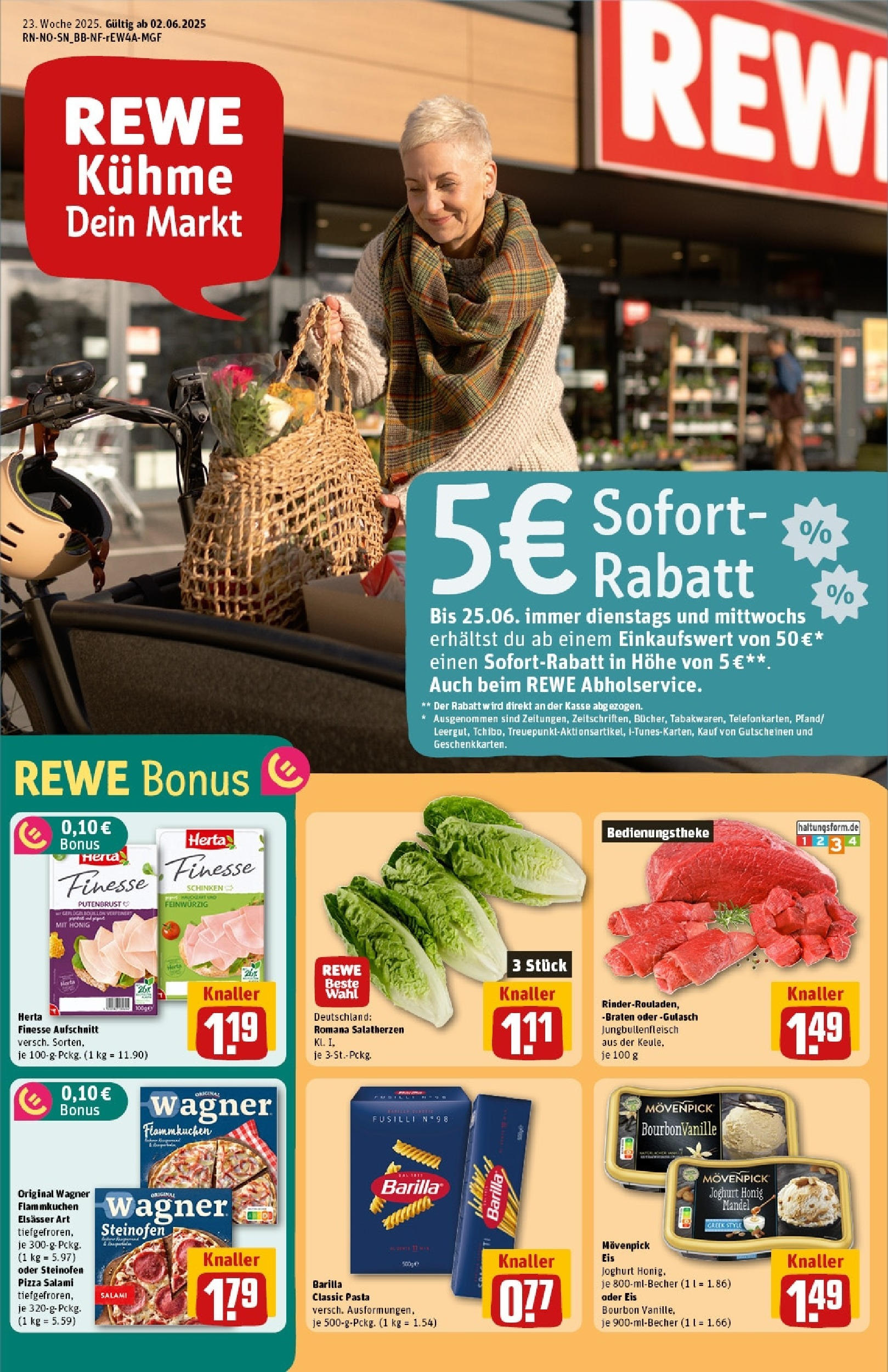 REWE Prospekt ab 01.06.2025 nächste Woche - Prospekt Aerzen Vorschau von dem Prospekt des Geschäftes Rewe, gültig ab dem 01.06.2025