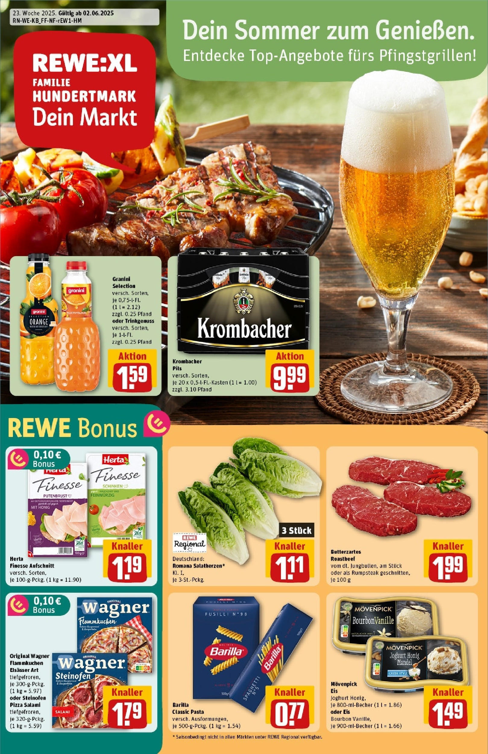 REWE Prospekt ab 01.06.2025 nächste Woche - Prospekt Hillesheim Vorschau von dem Prospekt des Geschäftes Rewe, gültig ab dem 01.06.2025