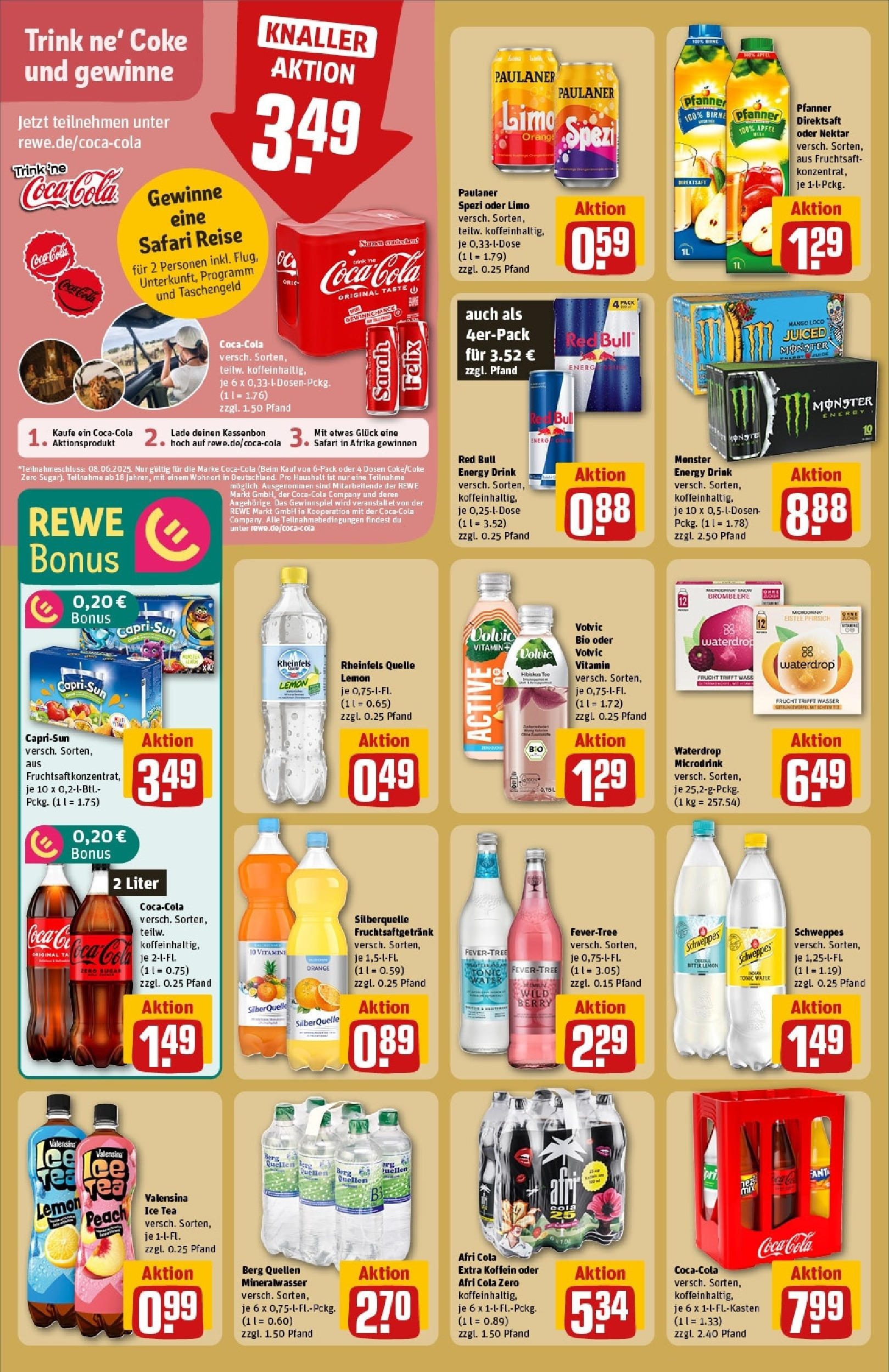 Rewe prospekt Schmelz / Hüttersdorf	 (ab 01.06.2025) zum Blättern » Angebote | Seite: 16 | Produkte: Ouzo, Osborne, Campari, Vodka