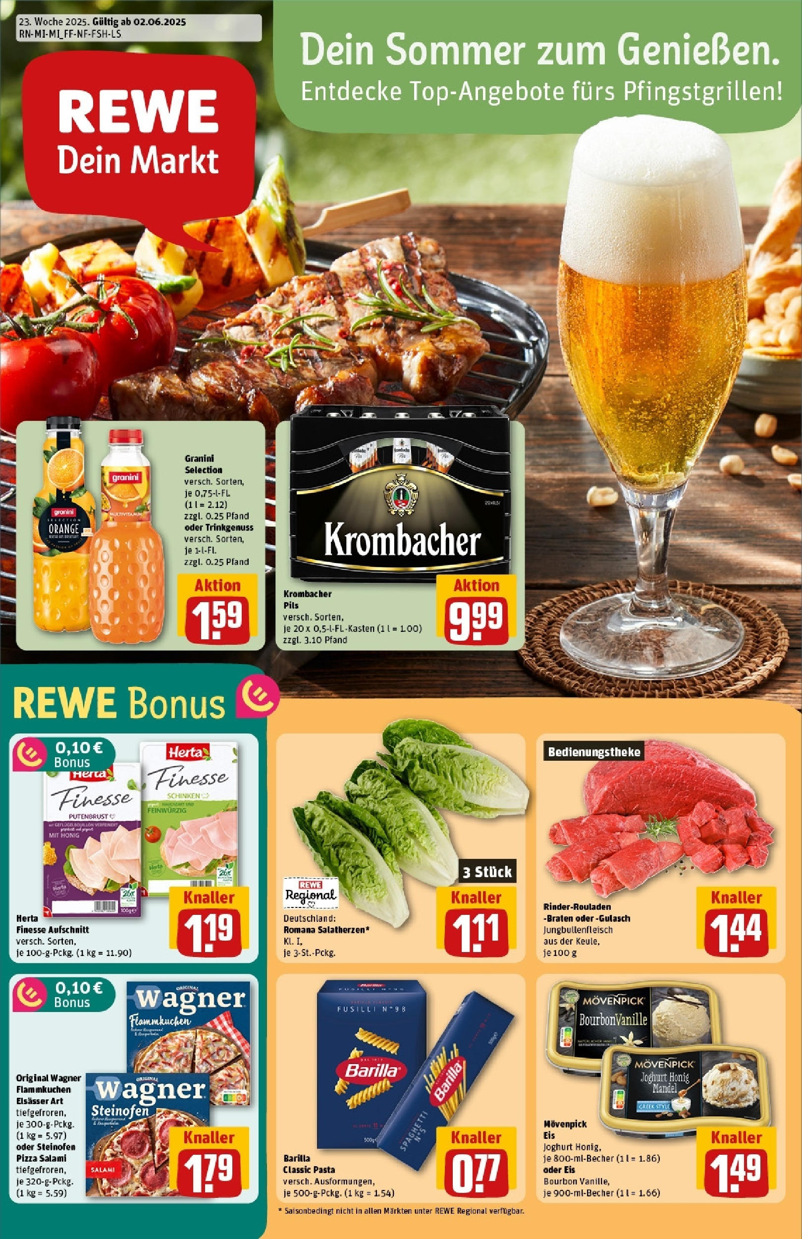 REWE Prospekt ab 02.06.2025 nächste Woche - Prospekt Frankfurt / Bergen-Enkheim	
