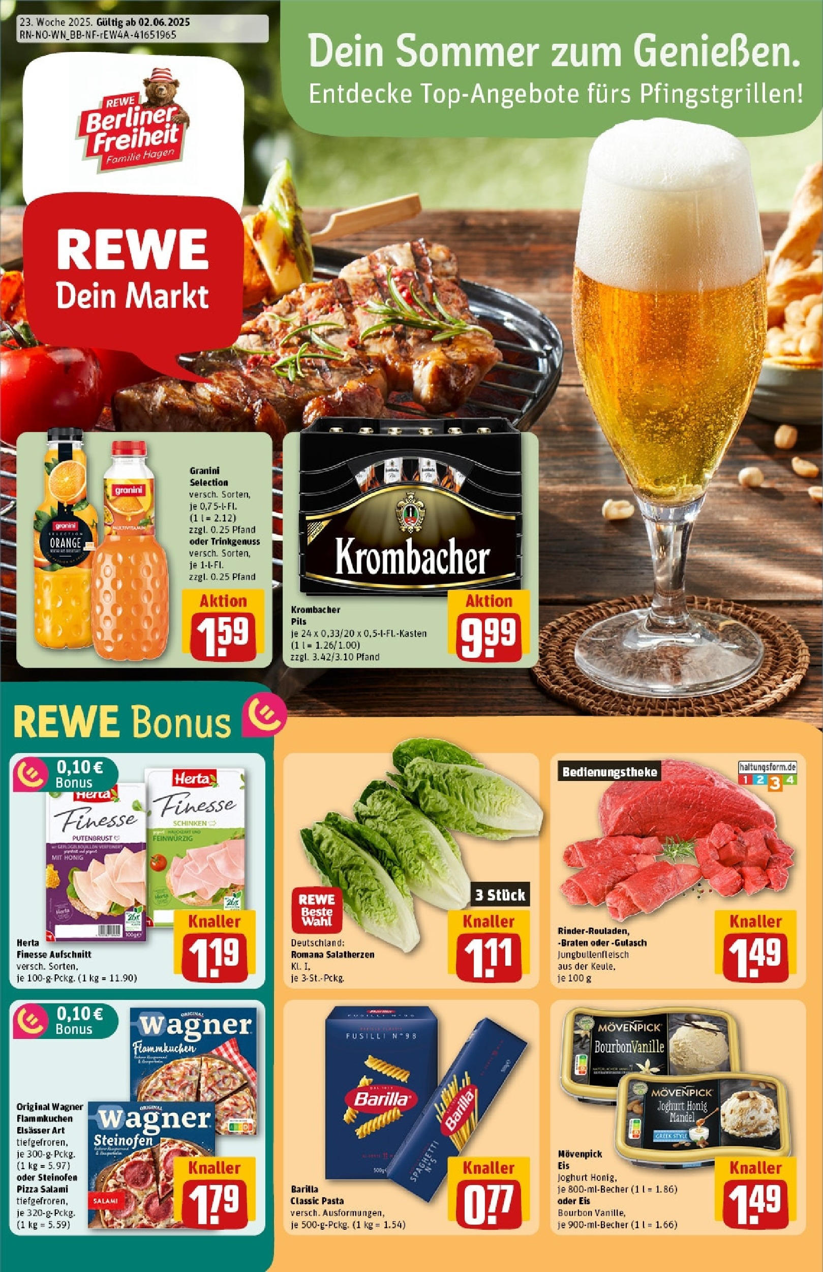 REWE Prospekt ab 01.06.2025 nächste Woche - Prospekt Bremen / Vahr Vorschau von dem Prospekt des Geschäftes Rewe, gültig ab dem 01.06.2025