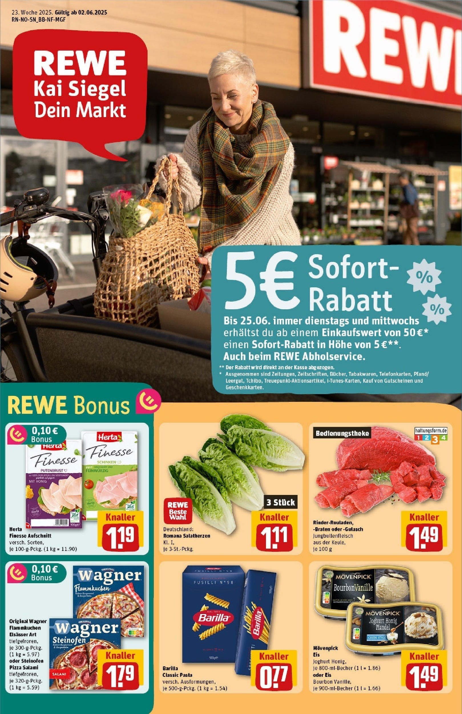 REWE Prospekt ab 01.06.2025 nächste Woche - Prospekt Dassel / Markoldendorf Vorschau von dem Prospekt des Geschäftes Rewe, gültig ab dem 01.06.2025
