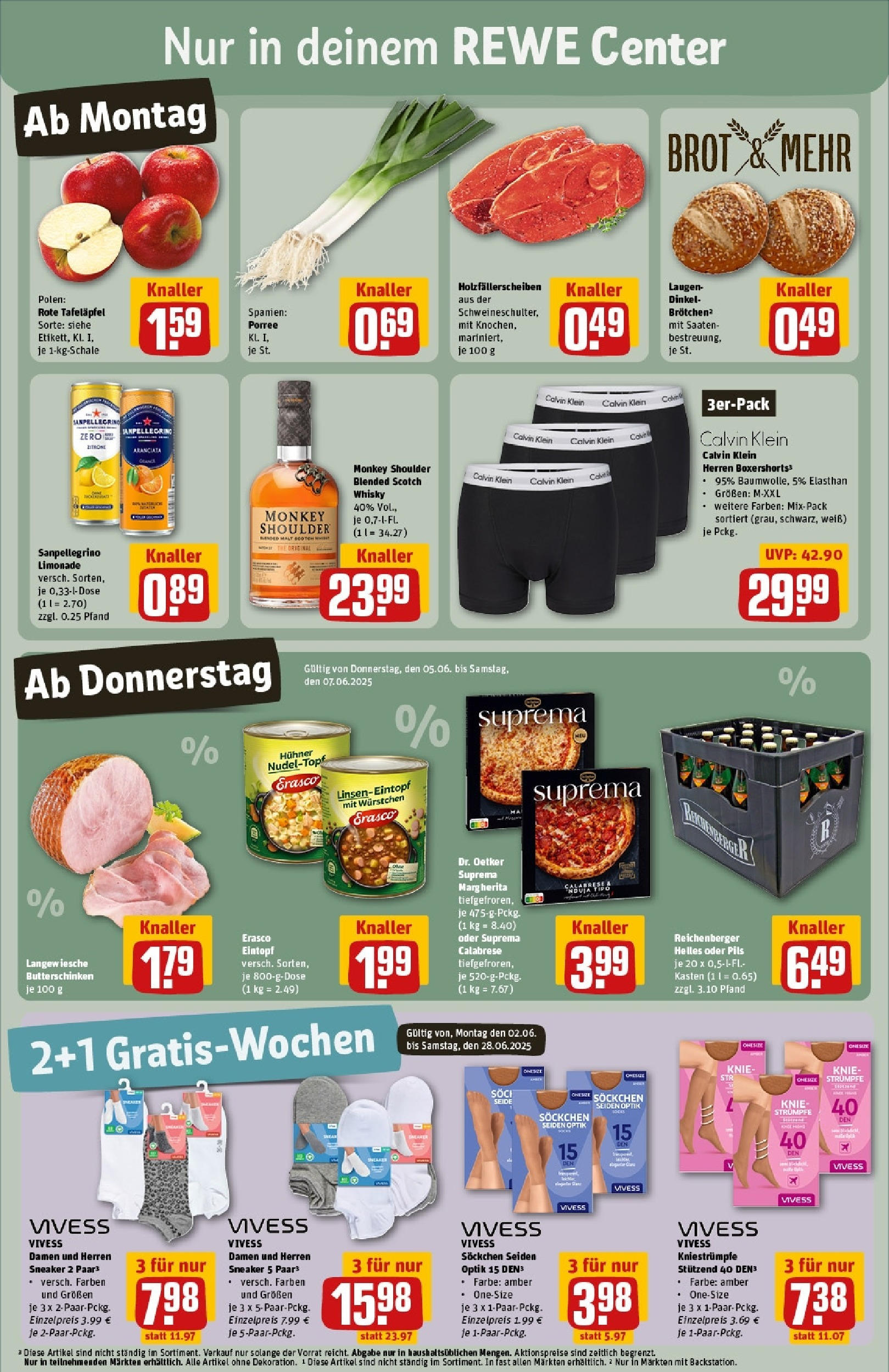 Rewe prospekt Weimar / Schöndorf	 (ab 01.06.2025) zum Blättern » Angebote | Seite: 5 | Produkte: Grill, Hahnchen, Ziegenkäse, Mango