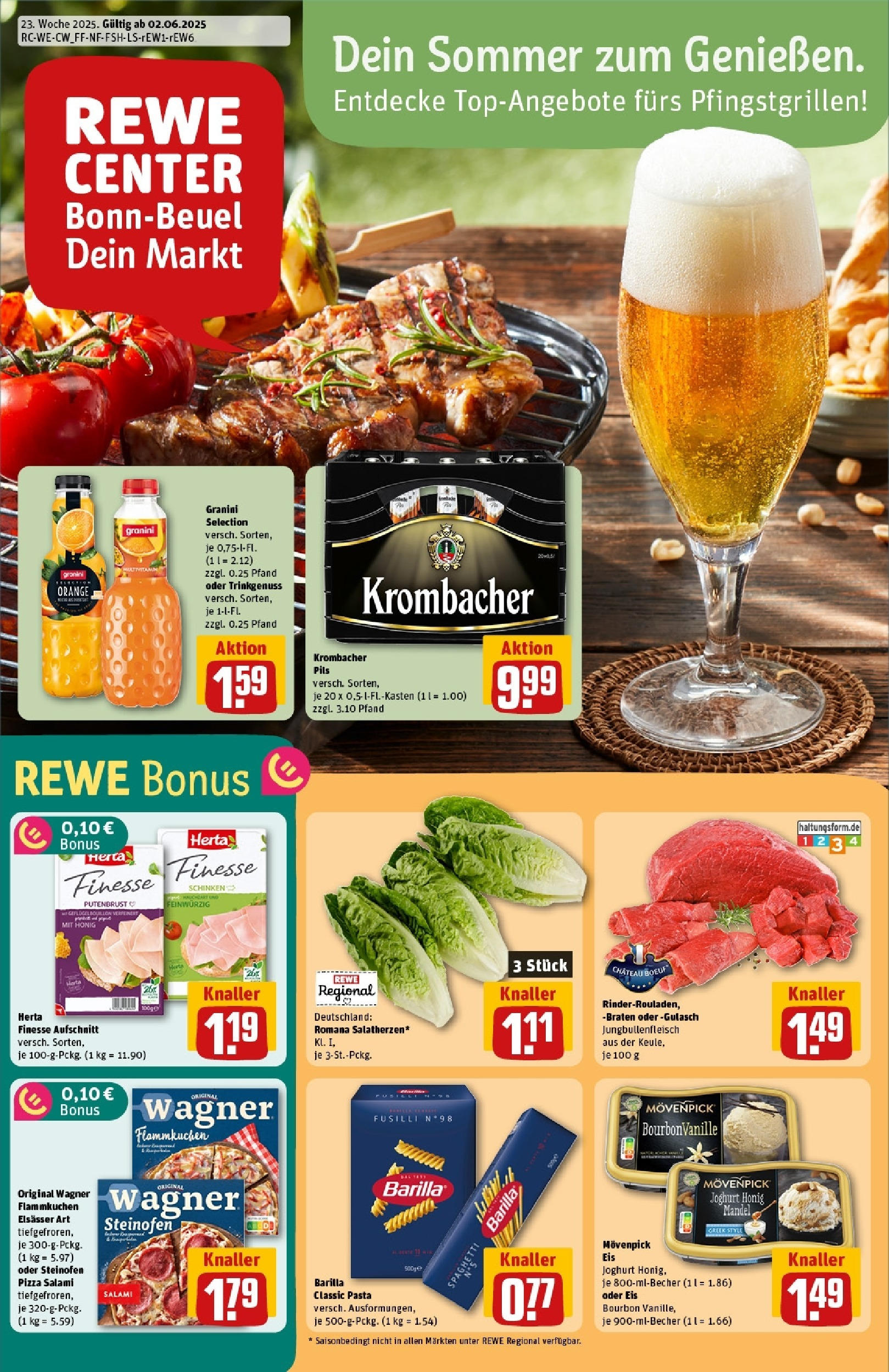 REWE Prospekt ab 01.06.2025 nächste Woche - Prospekt Bonn / Beuel Vorschau von dem Prospekt des Geschäftes Rewe, gültig ab dem 01.06.2025