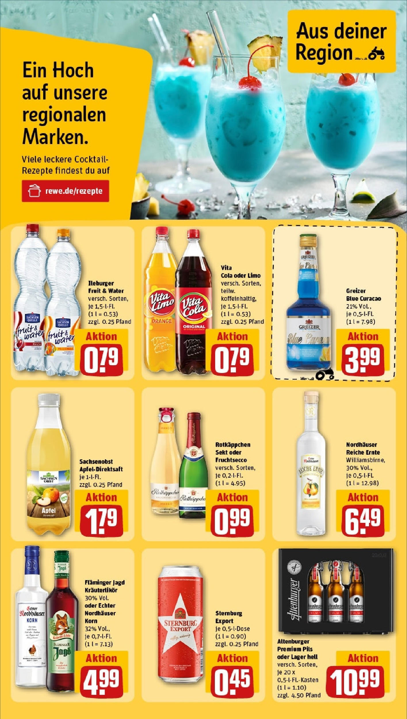 Rewe prospekt Berlin / Steglitz	 (ab 01.06.2025) zum Blättern » Angebote | Seite: 19 | Produkte: Rum, Vodka, Bourbon, Whiskey