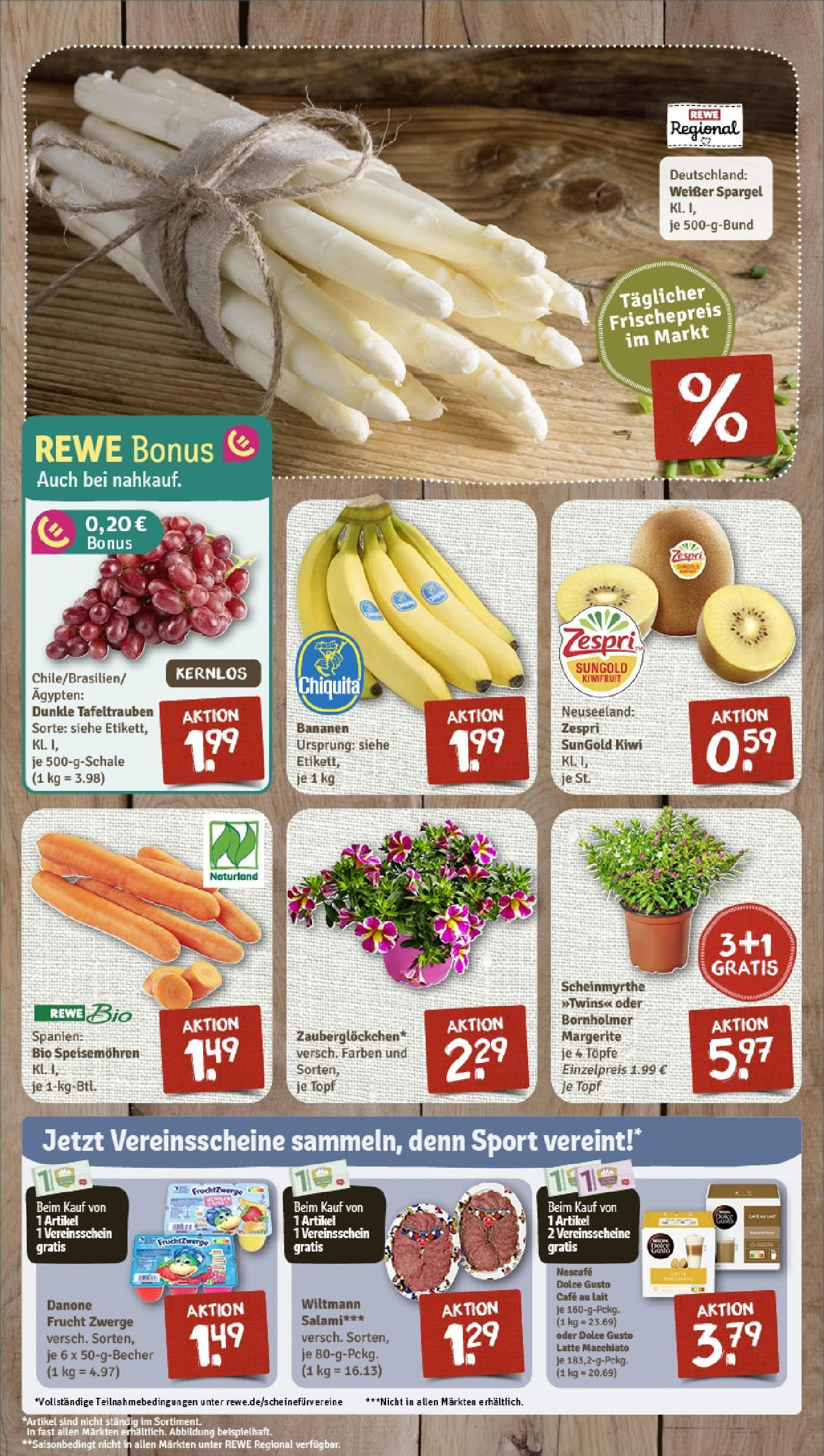 Rewe prospekt München	 (ab 01.06.2025) zum Blättern » Angebote | Seite: 4 | Produkte: Nescafe, Spargel, Salami, Kiwi