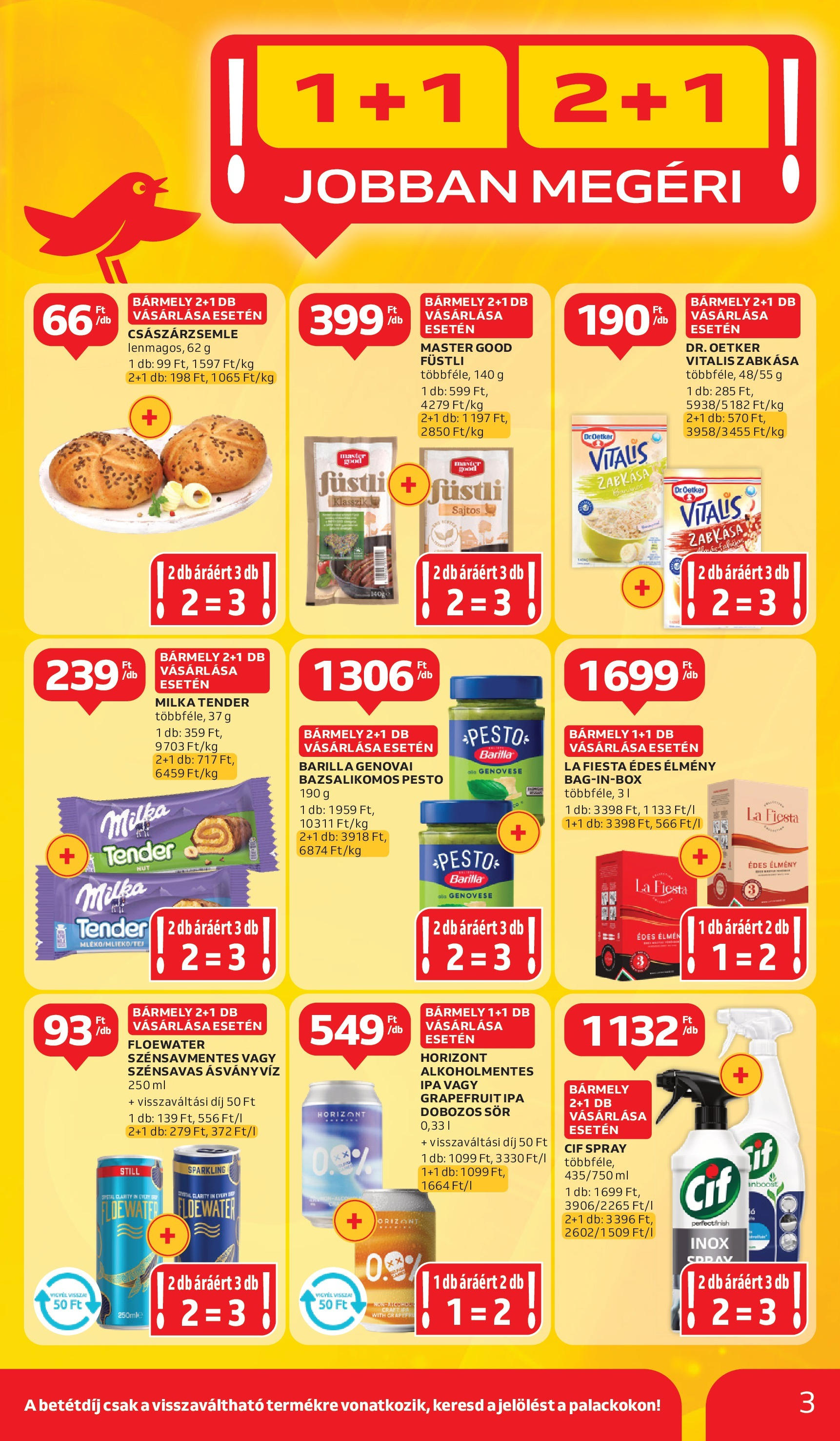 Auchan Akciós újság - 2025.05.29. -tól/töl > akció, lapozható szórólap 🛍️ | Oldal: 3 | Termékek: Pesto, Császárzsemle, Ásványvíz, Sör