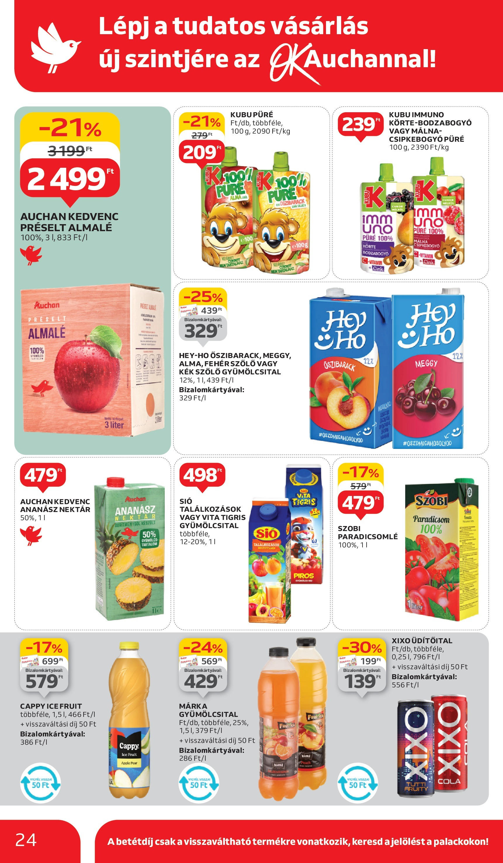 Auchan Akciós újság - 2025.05.29. -tól/töl > akció, lapozható szórólap 🛍️ | Oldal: 24 | Termékek: Málna, Gyümölcsital, Meggy, Ananász