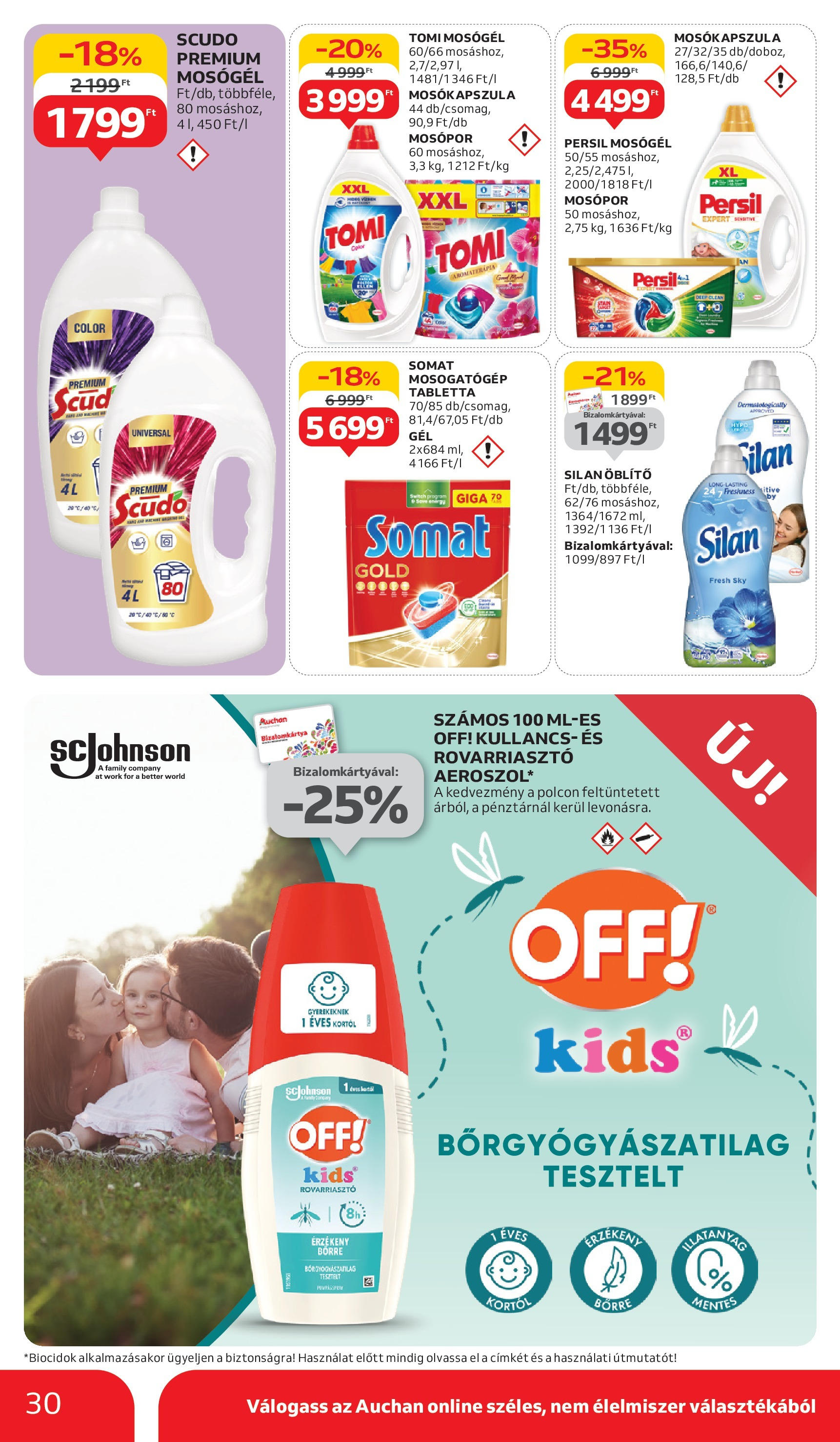 Auchan Akciós újság - 2025.05.29. -tól/töl > akció, lapozható szórólap 🛍️ | Oldal: 30 | Termékek: Persil, Somat, Mosogatógép, Mosópor