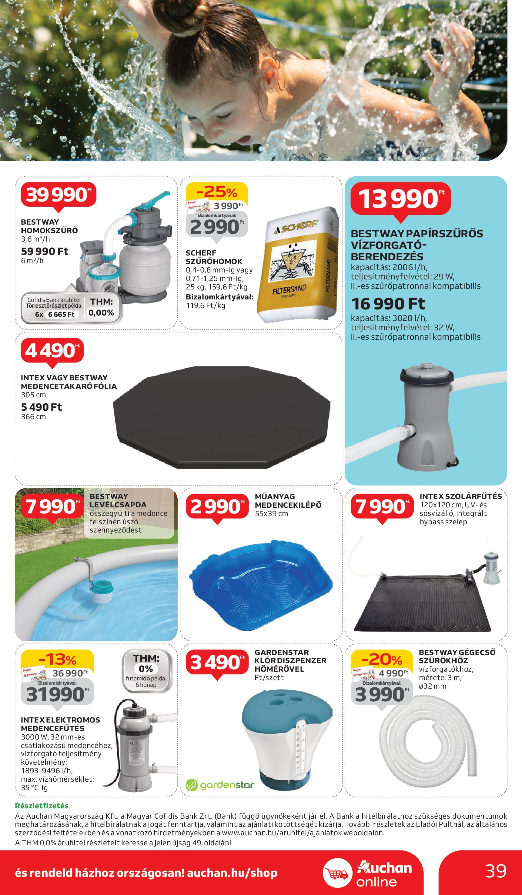 Auchan Akciós újság - 2025.05.29. -tól/töl > akció, lapozható szórólap 🛍️ | Oldal: 39 | Termékek: Medence