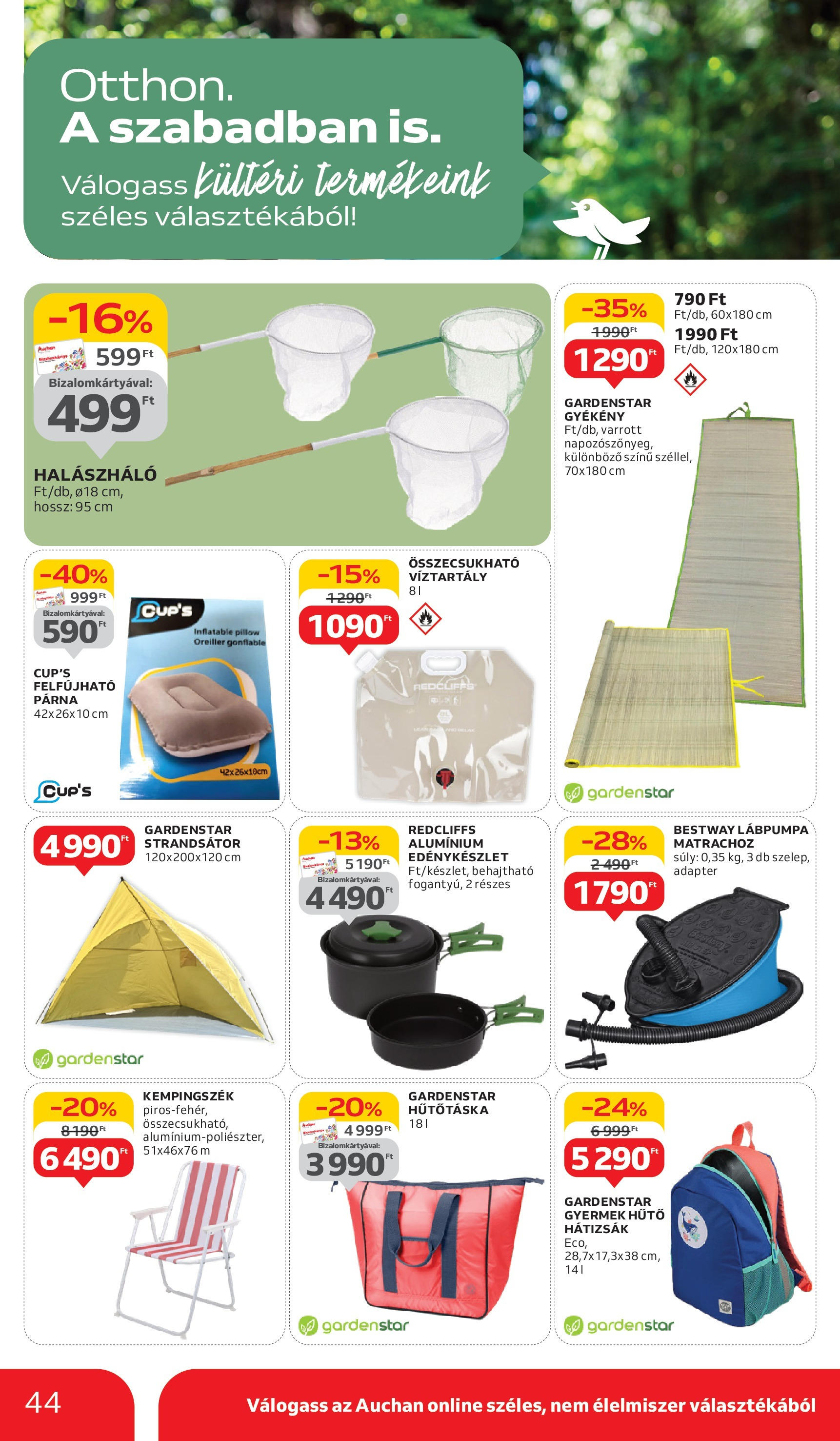 Auchan Akciós újság - 2025.05.29. -tól/töl > akció, lapozható szórólap 🛍️ | Oldal: 44 | Termékek: Adapter, Hűtőtáska, Edénykészlet, Lábpumpa