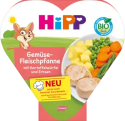 HiPP Kinderteller Gemüse-Fleischpfanne mit Kartoffelwürfeln & Erbsen, ab 1 Jahr