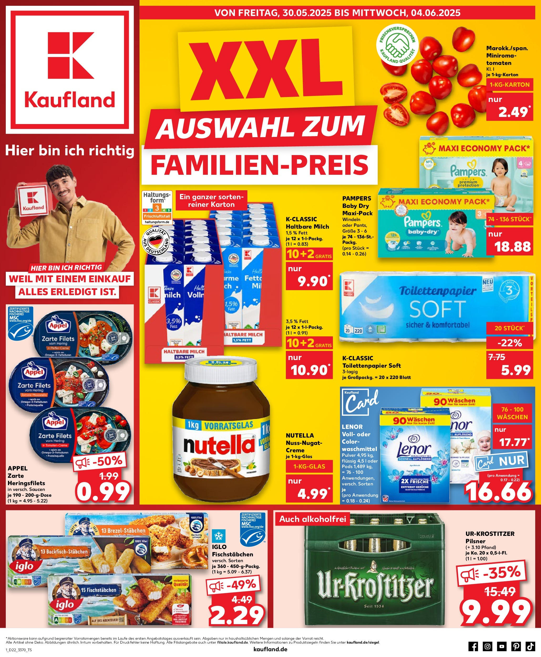 Kaufland prospekt Freital	 (ab 29.05.2025) » Angebote Online zum Blättern | Seite: 1 | Produkte: Lenor, Milch, Iglo, Haltbare milch