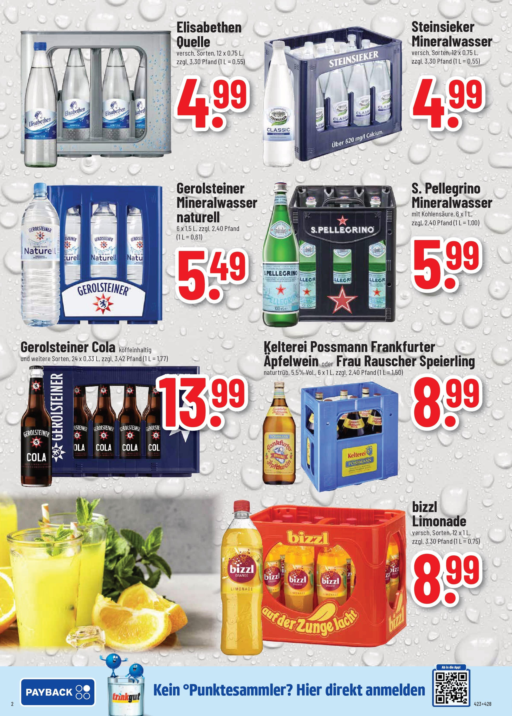 Trinkgut prospekt Wiesbaden	 (ab 01.06.2025) » Angebote online | Seite: 2 | Produkte: Cola, Limonade, Mineralwasser, Gerolsteiner