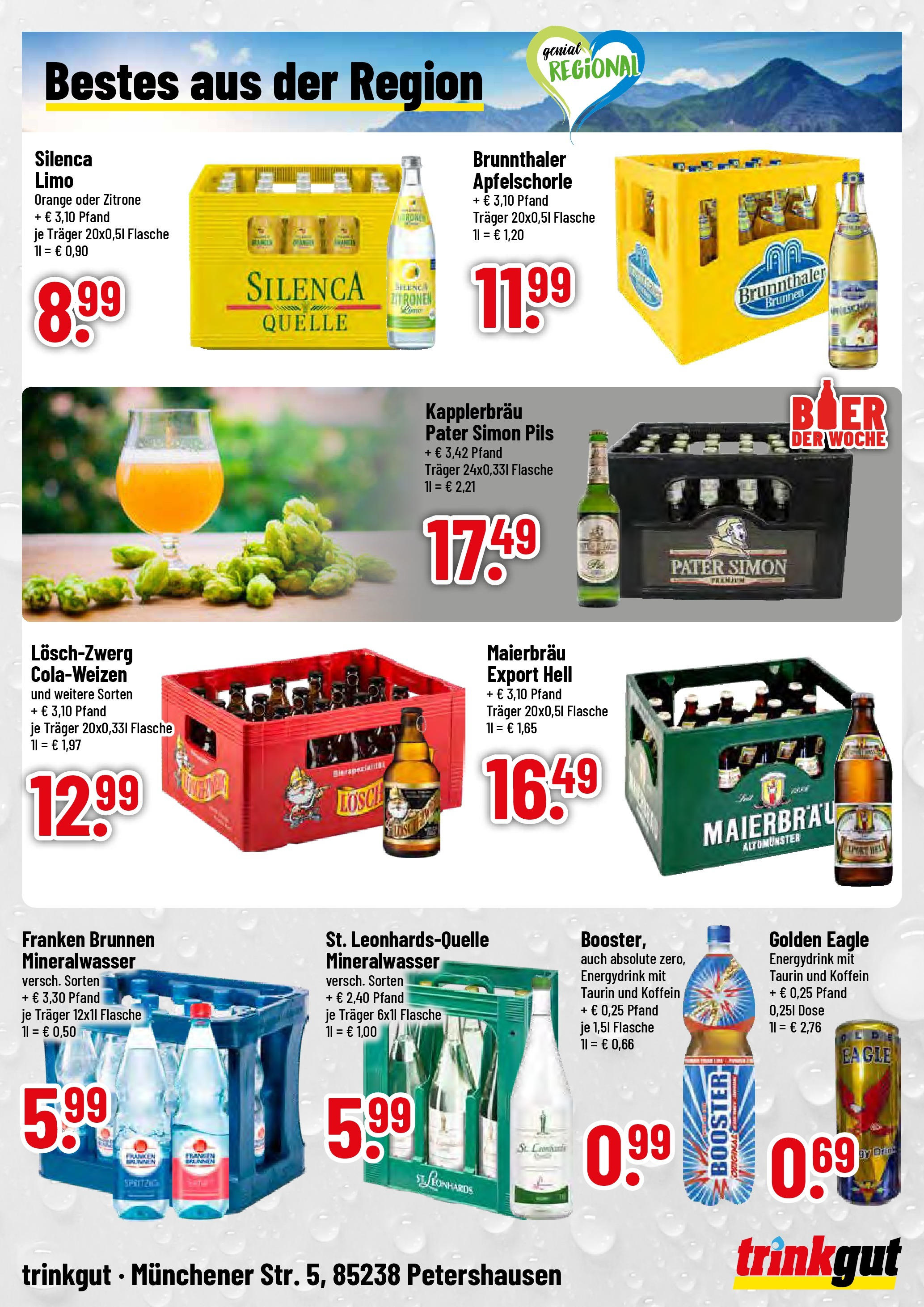 Trinkgut prospekt Petershausen	 (ab 01.06.2025) » Angebote online | Seite: 4 | Produkte: Pils, Mineralwasser, Zitrone