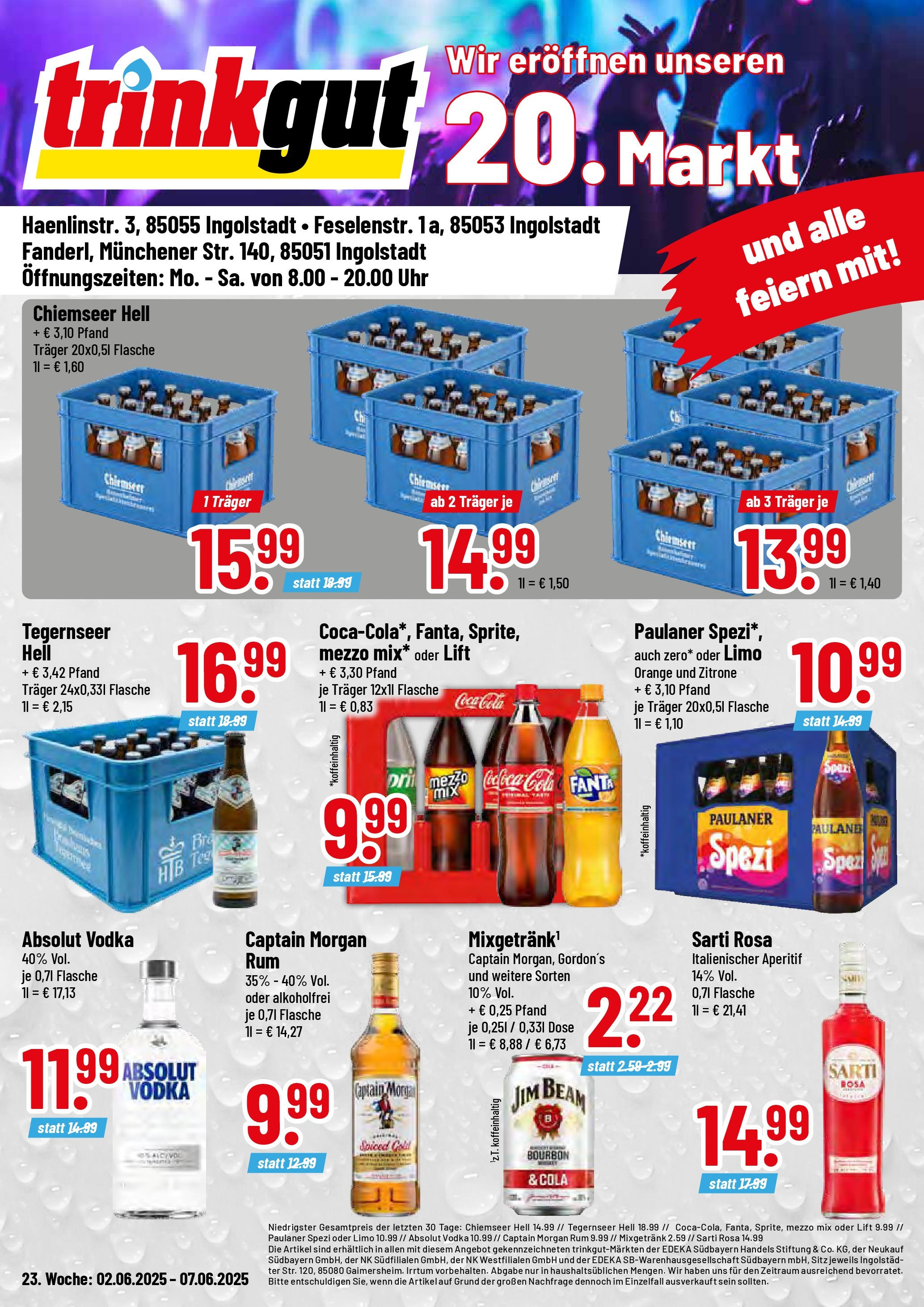 Trinkgut prospekt Ingolstadt	 (ab 01.06.2025) » Angebote online | Seite: 1 | Produkte: Coca cola, Fanta, Vodka, Uhr