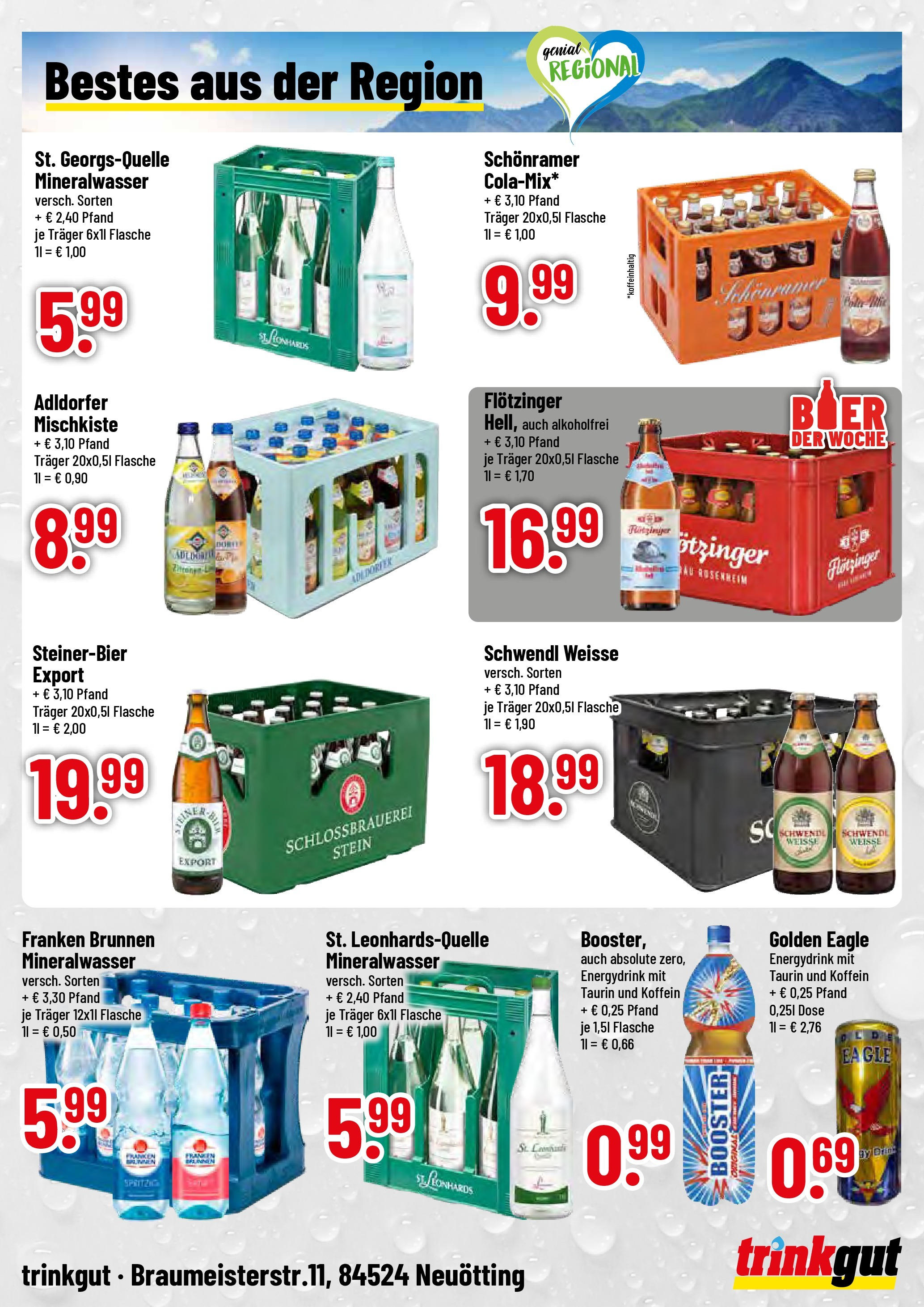 Trinkgut prospekt Neuötting	 (ab 01.06.2025) » Angebote online | Seite: 4 | Produkte: Mineralwasser