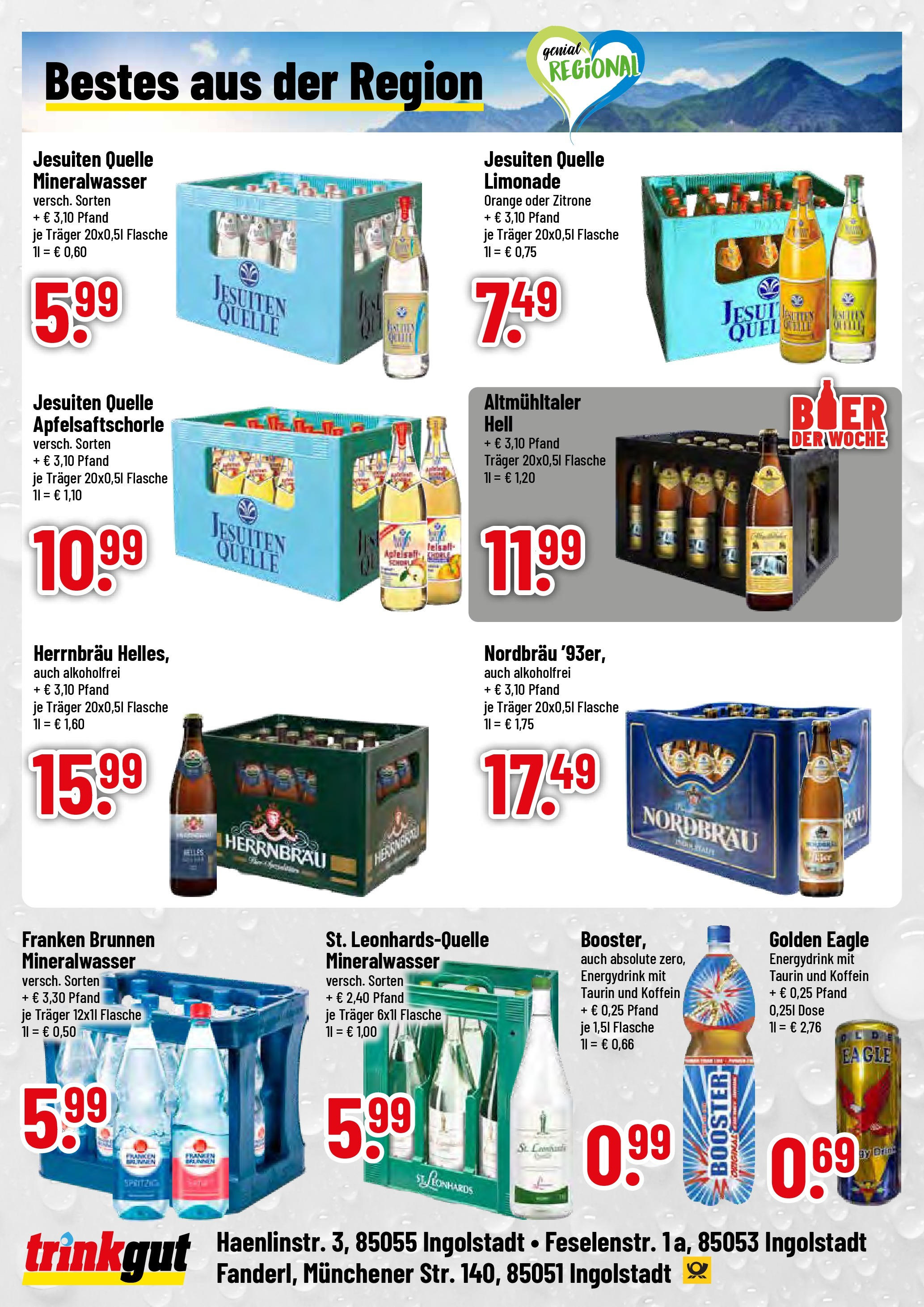Trinkgut prospekt Ingolstadt	 (ab 01.06.2025) » Angebote online | Seite: 4 | Produkte: Limonade, Apfelsaft, Mineralwasser, Zitrone