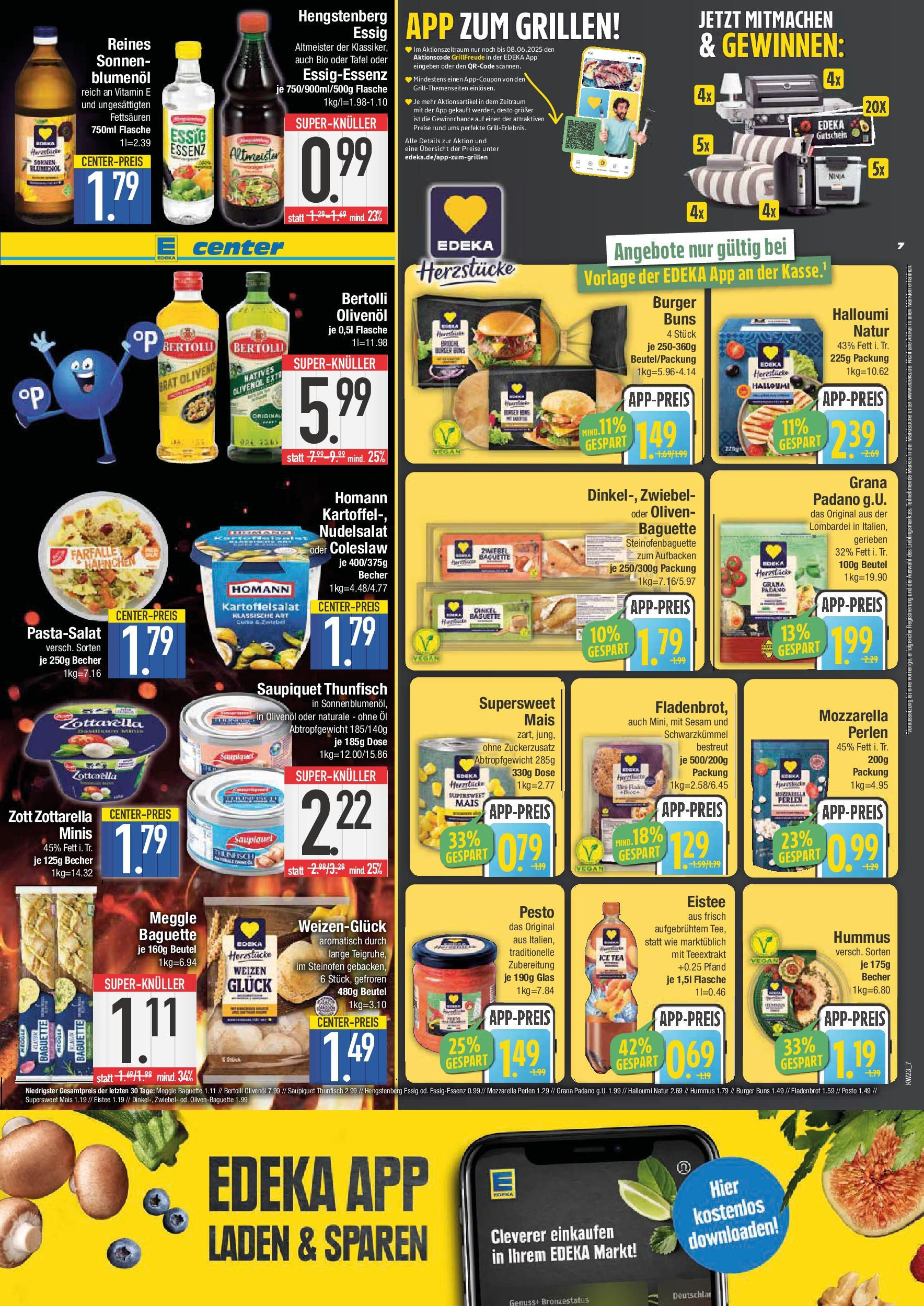 Edeka prospekt Bad Reichenhall	 (ab 01.06.2025) » Angebote Online | Seite: 7 | Produkte: Thunfisch, Essig, Baguette, Pasta