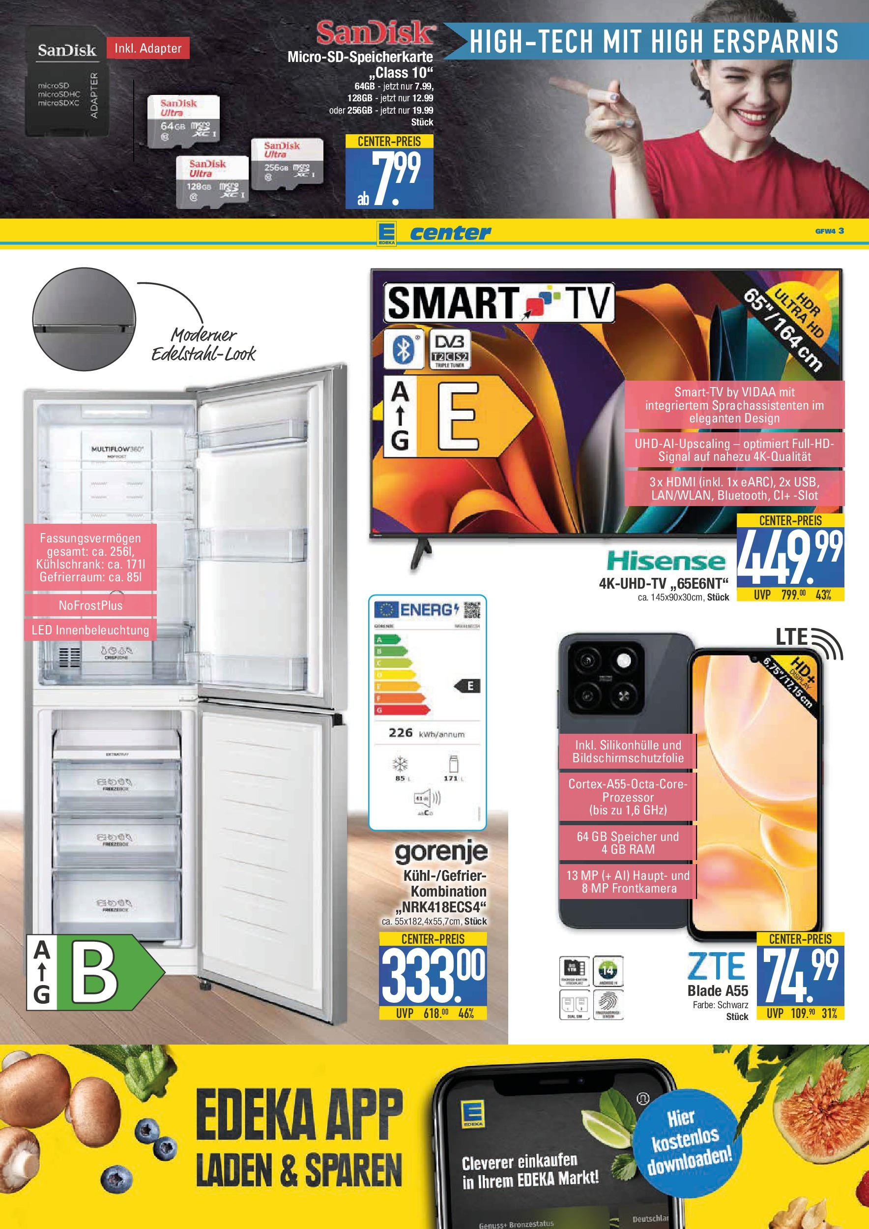 Edeka prospekt Weißenburg	 (ab 01.06.2025) » Angebote Online | Seite: 14 | Produkte: Hisense, Energy, Smart TV, TV