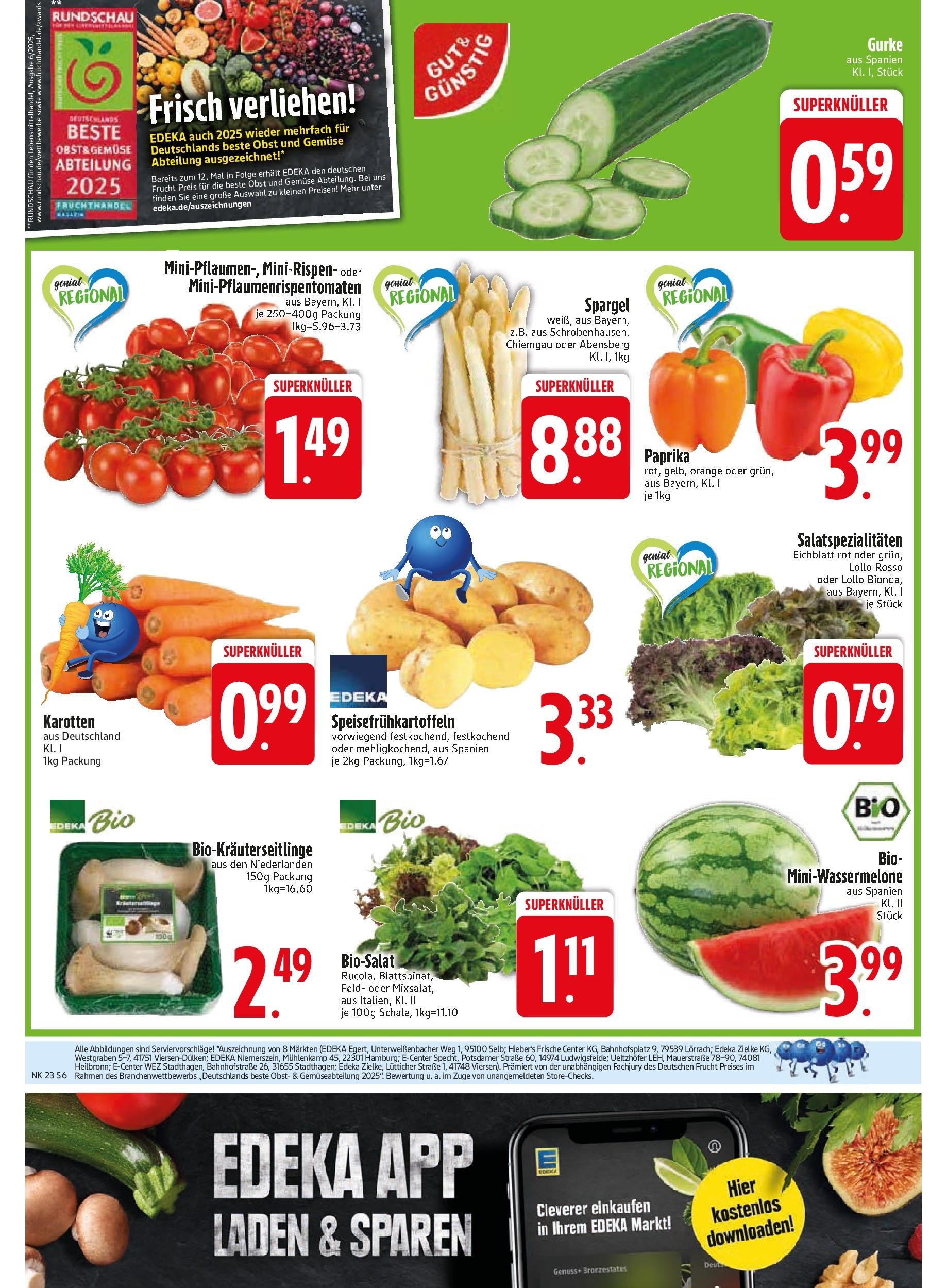 Edeka prospekt Unterföhring	 (ab 02.06.2025) » Angebote Online | Seite: 8 | Produkte: Spargel, Gemüse, Paprika, Obst