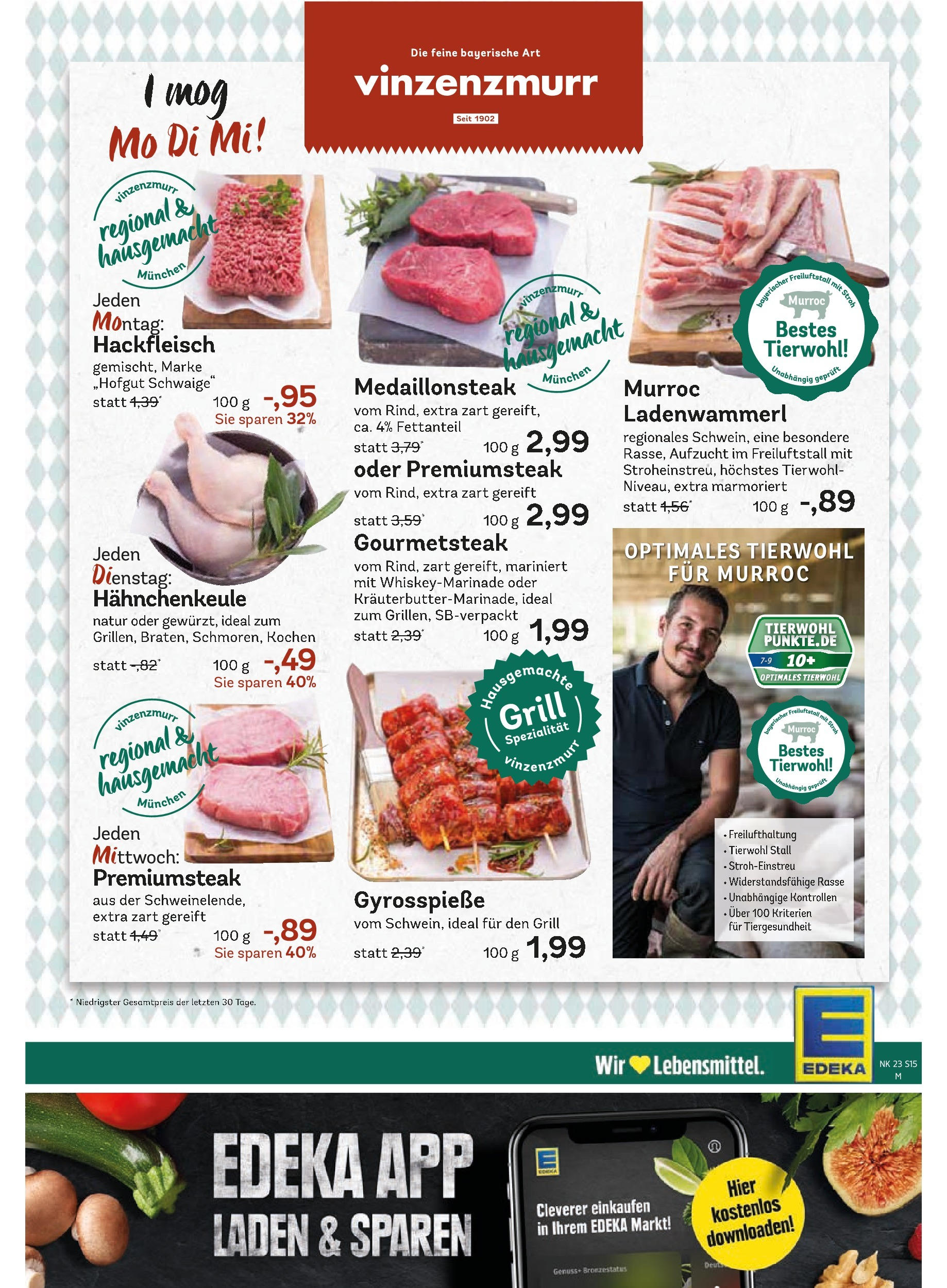 Edeka prospekt Unterföhring	 (ab 02.06.2025) » Angebote Online | Seite: 17 | Produkte: Grill, Gyros, Steak, Hackfleisch