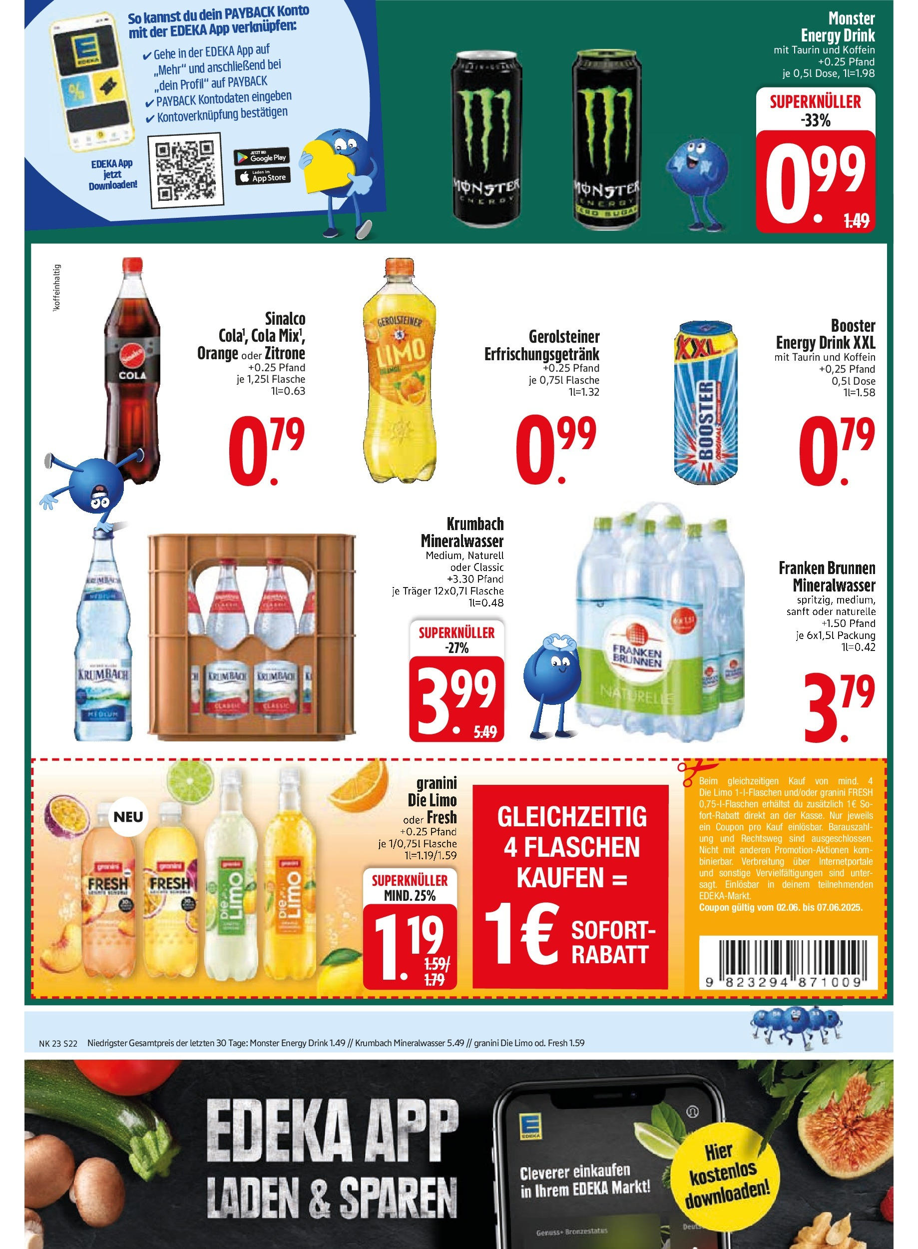 Edeka prospekt Unterföhring	 (ab 02.06.2025) » Angebote Online | Seite: 24 | Produkte: Cola, Mineralwasser, Granini, Gerolsteiner