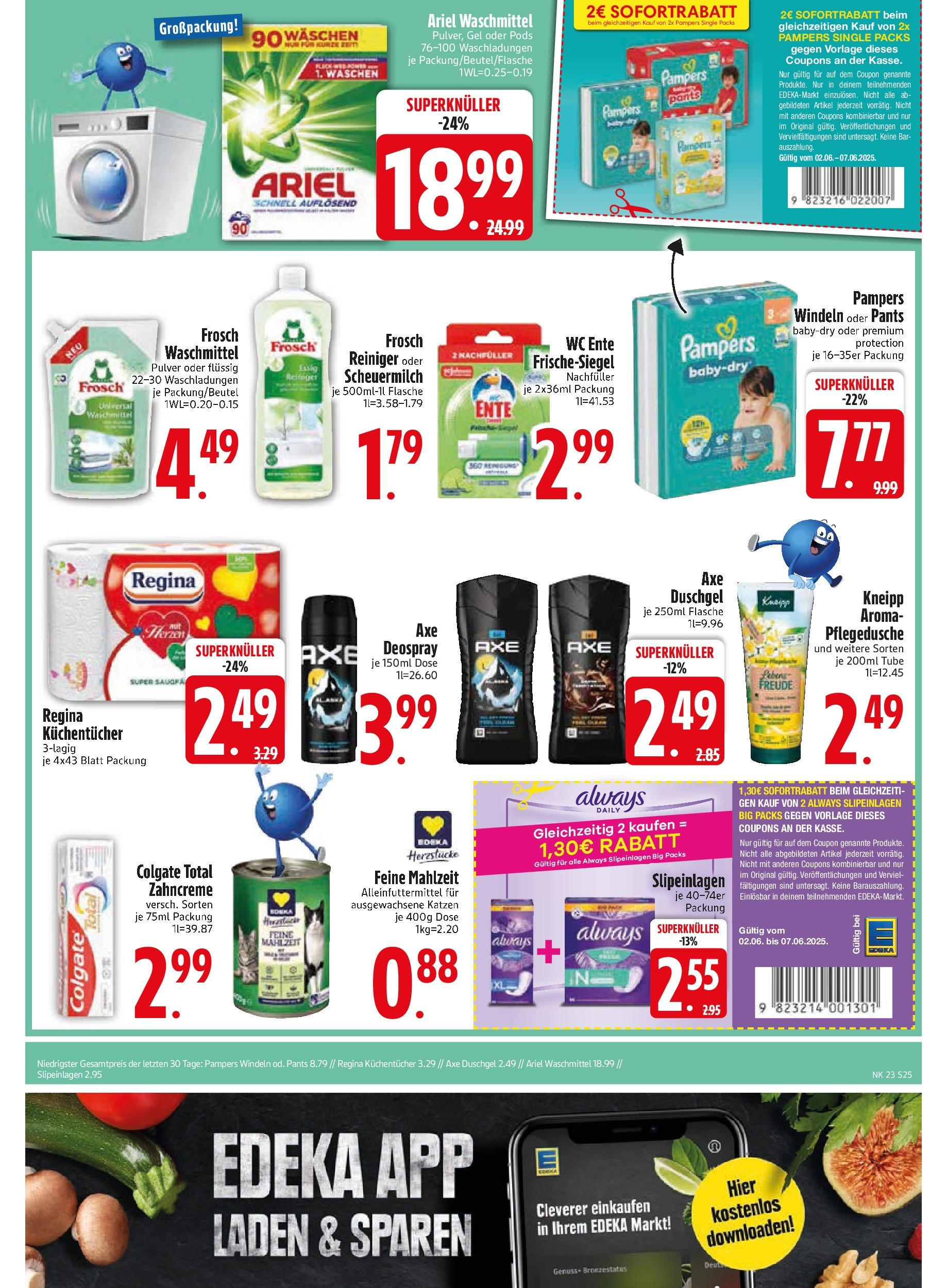 Edeka prospekt Unterföhring	 (ab 02.06.2025) » Angebote Online | Seite: 27 | Produkte: Ariel, Duschgel, Axe, Ente