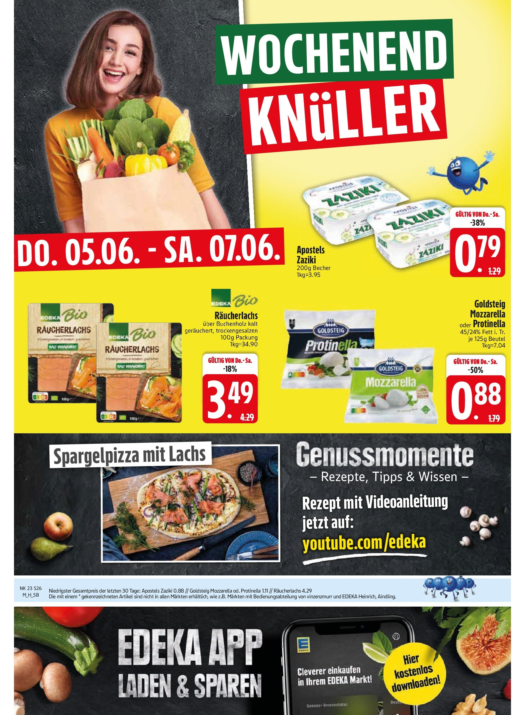 Edeka prospekt Unterföhring	 (ab 02.06.2025) » Angebote Online | Seite: 28 | Produkte: Mozzarella, Lachs, Räucherlachs