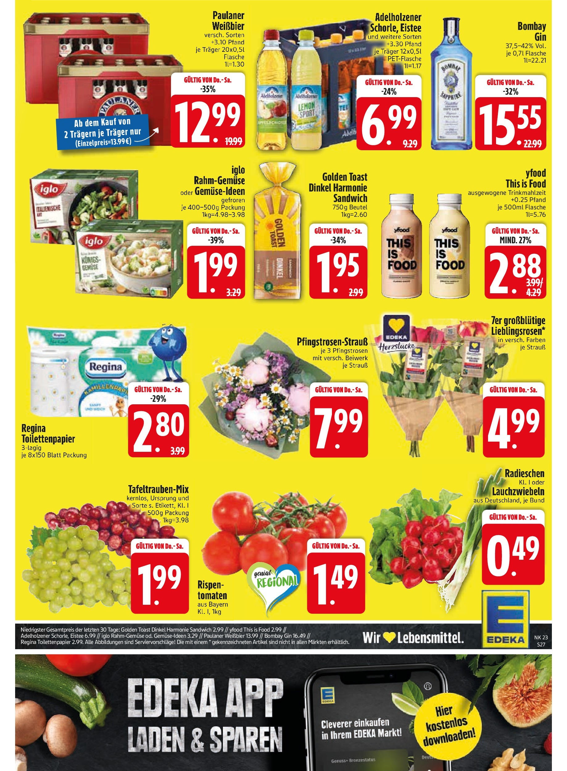 Edeka prospekt Unterföhring	 (ab 02.06.2025) » Angebote Online | Seite: 29 | Produkte: Tomaten, YFood, Gemüse, Toilettenpapier
