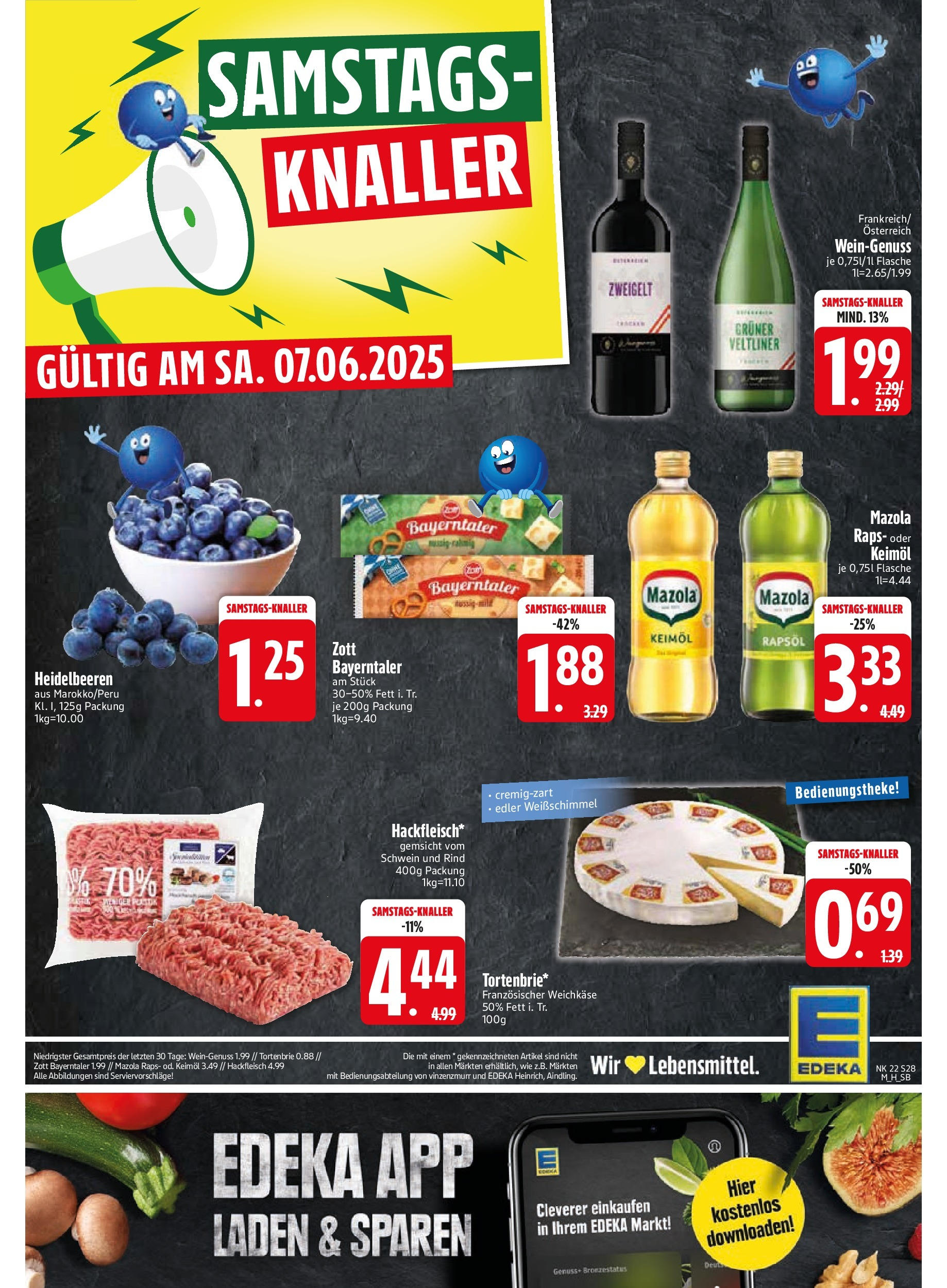 Edeka prospekt Unterföhring	 (ab 02.06.2025) » Angebote Online | Seite: 31 | Produkte: Rapsöl, Heidelbeeren, Hackfleisch