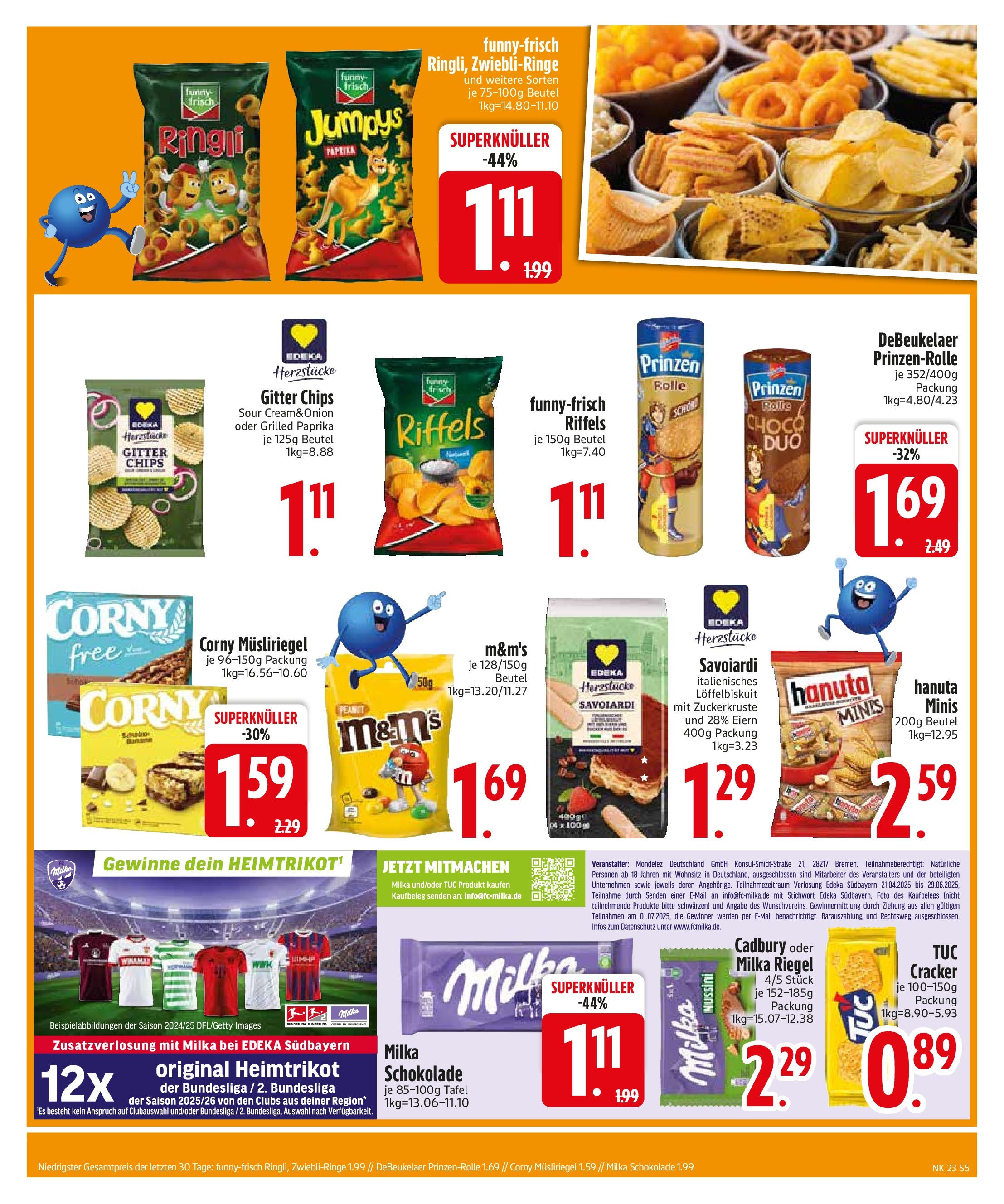 Edeka prospekt Bodenwöhr	 (ab 01.06.2025) » Angebote Online | Seite: 7 | Produkte: Milka schokolade, Funny frisch, Milka, Chips