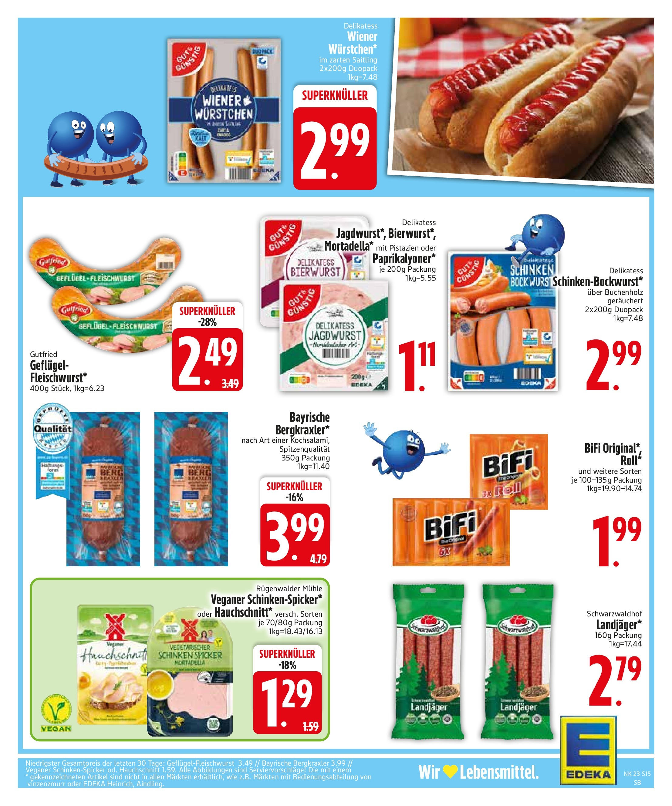 Edeka prospekt Bodenwöhr	 (ab 01.06.2025) » Angebote Online | Seite: 17 | Produkte: Bockwurst, Mühle, Bifi, Schinken
