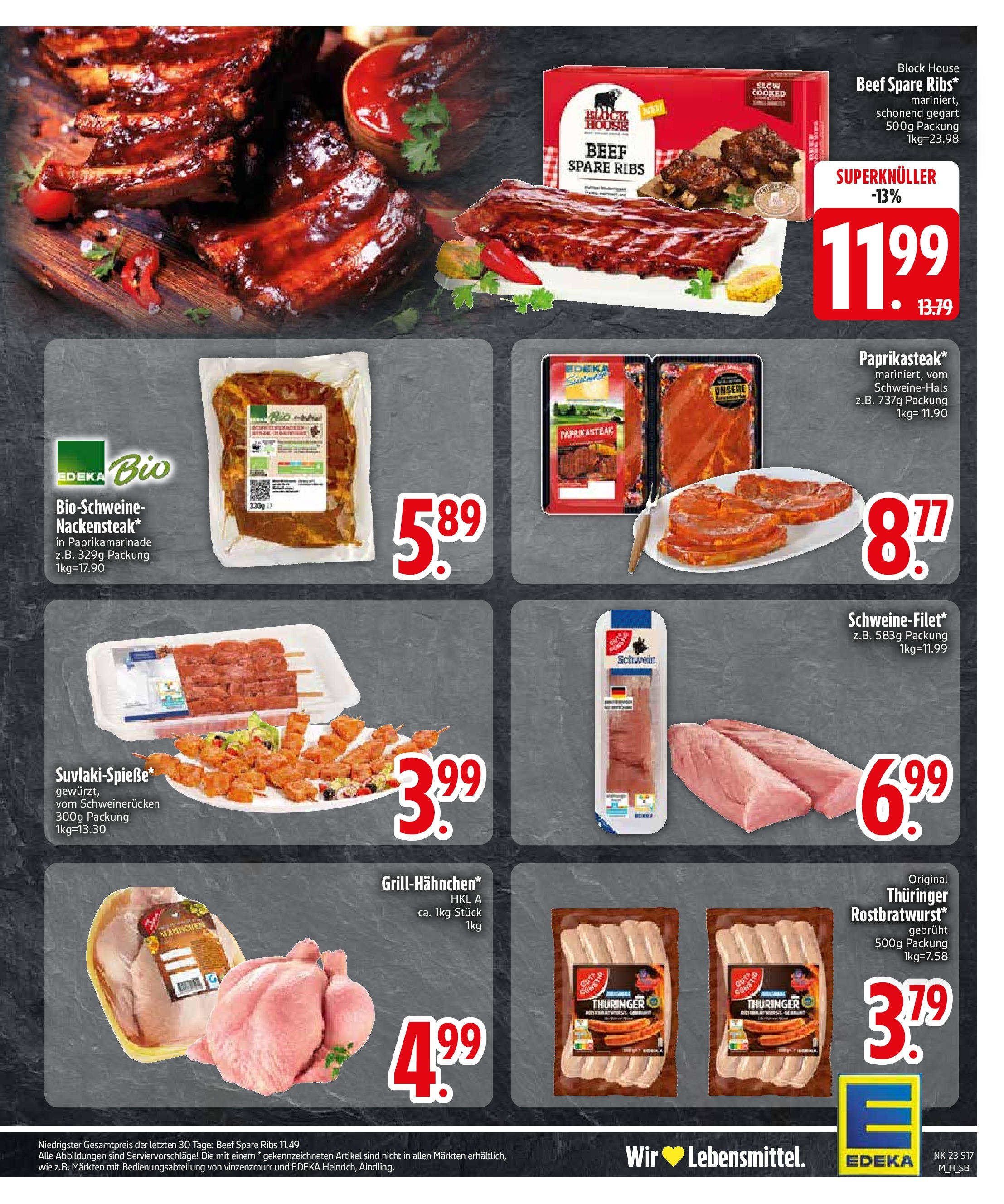 Edeka prospekt Bodenwöhr	 (ab 01.06.2025) » Angebote Online | Seite: 19 | Produkte: Spare ribs, Schweinerucken, Steak
