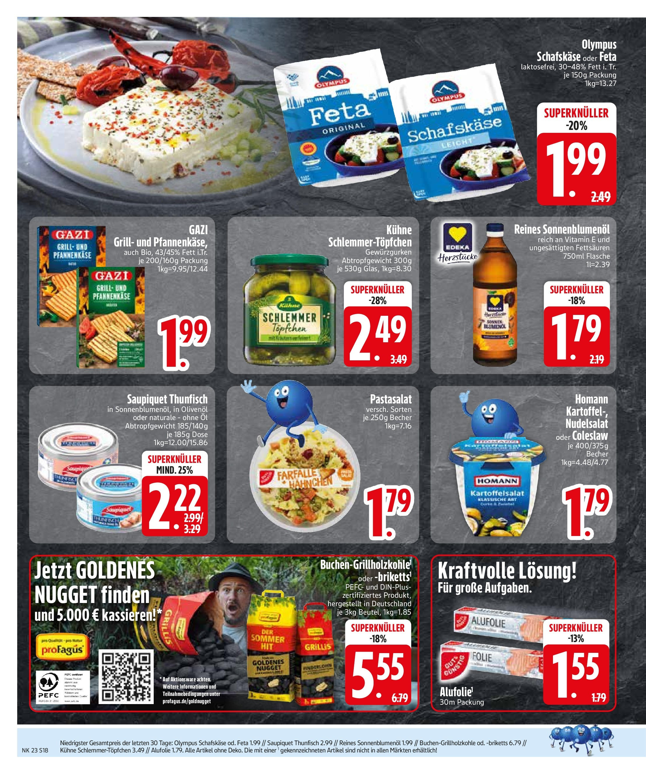 Edeka prospekt Bodenwöhr	 (ab 01.06.2025) » Angebote Online | Seite: 20 | Produkte: Öl, Thunfisch, Pasta, Schafskase