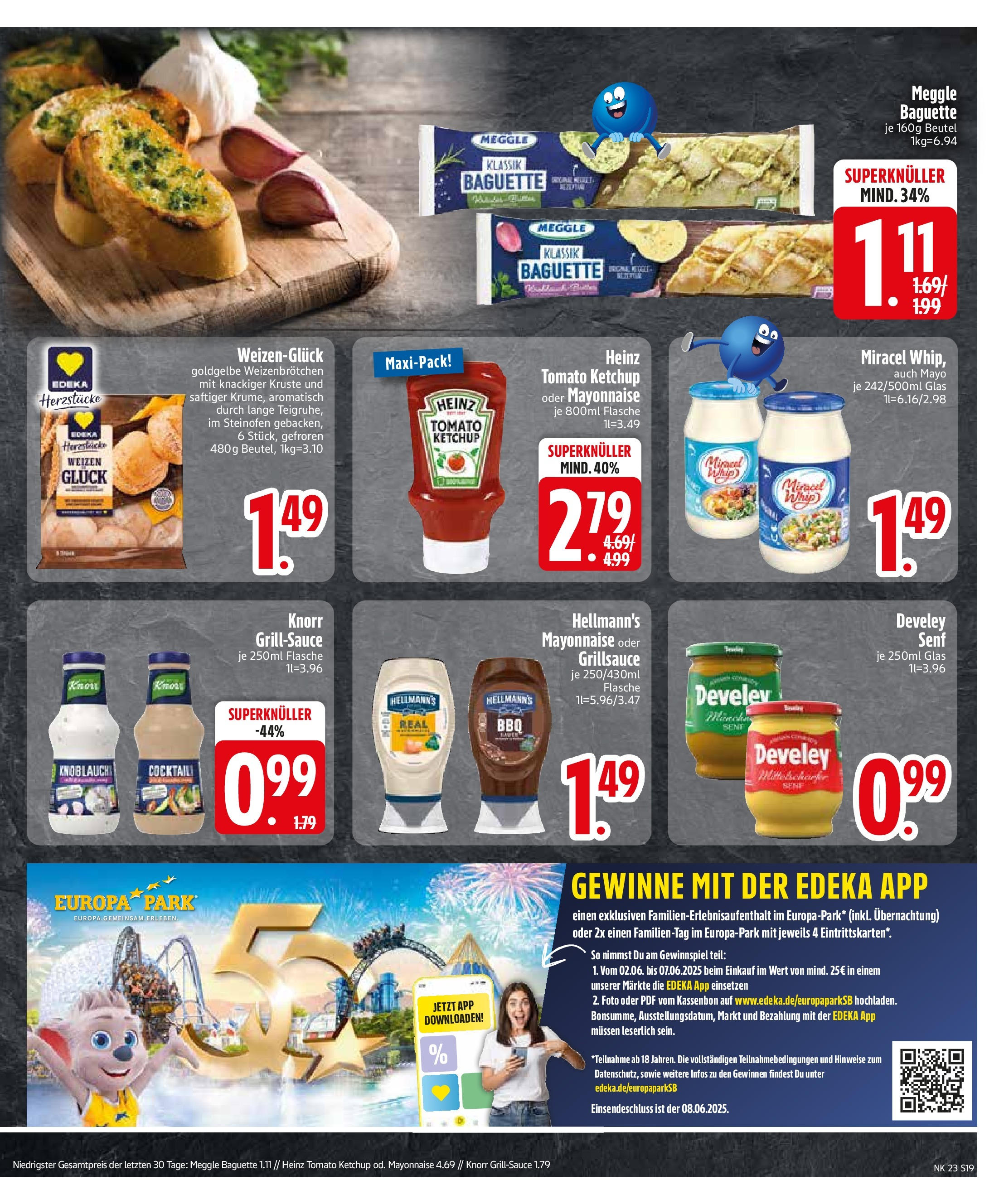 Edeka prospekt Bodenwöhr	 (ab 01.06.2025) » Angebote Online | Seite: 21 | Produkte: Baguette, Knorr, Miracel whip, Knoblauch