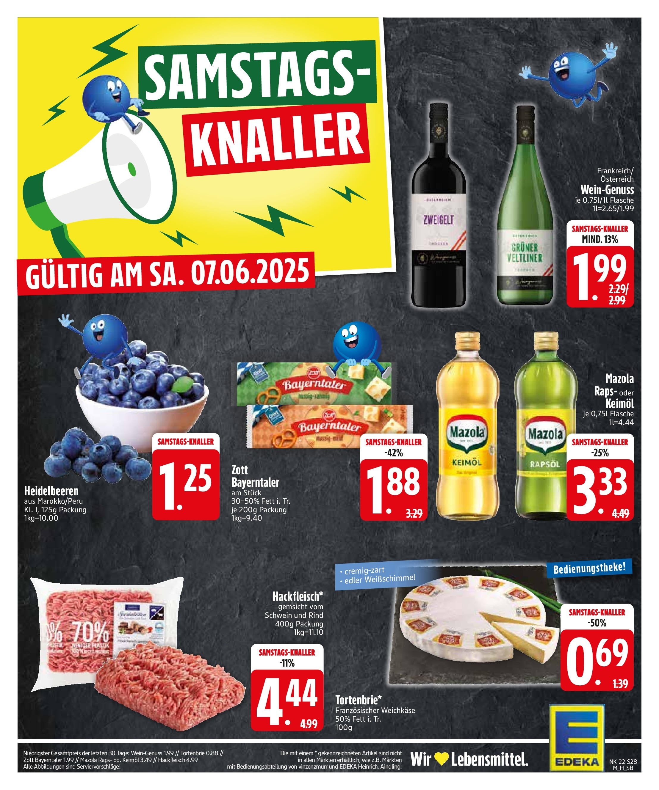 Edeka prospekt Bodenwöhr	 (ab 01.06.2025) » Angebote Online | Seite: 31 | Produkte: Rapsöl, Heidelbeeren, Hackfleisch