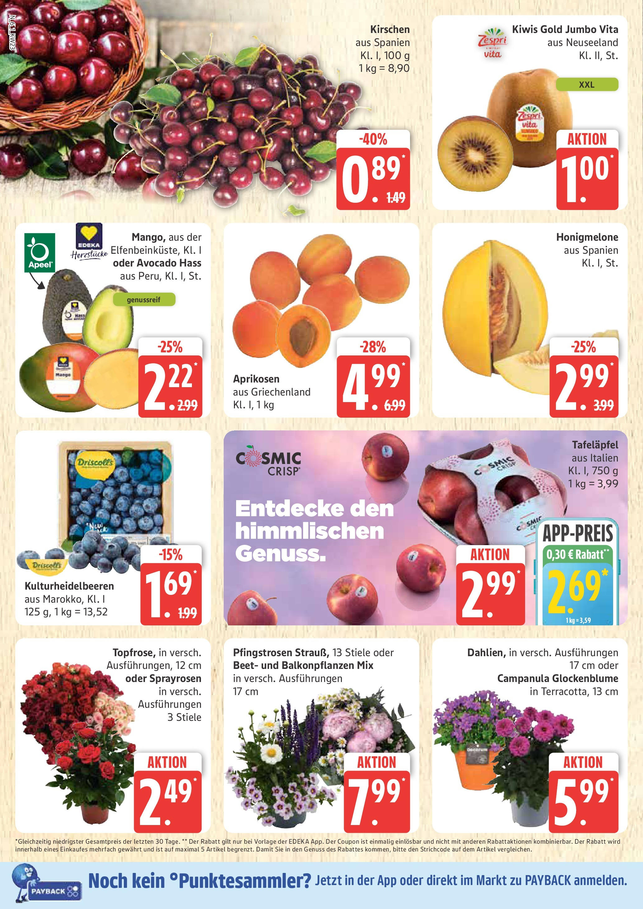 Marktkauf - Marktkauf: Wochenangebote (ab 01.06.2025) » Angebote online | Seite: 6 | Produkte: Kirschen, Honigmelone, Avocado, Kiwi