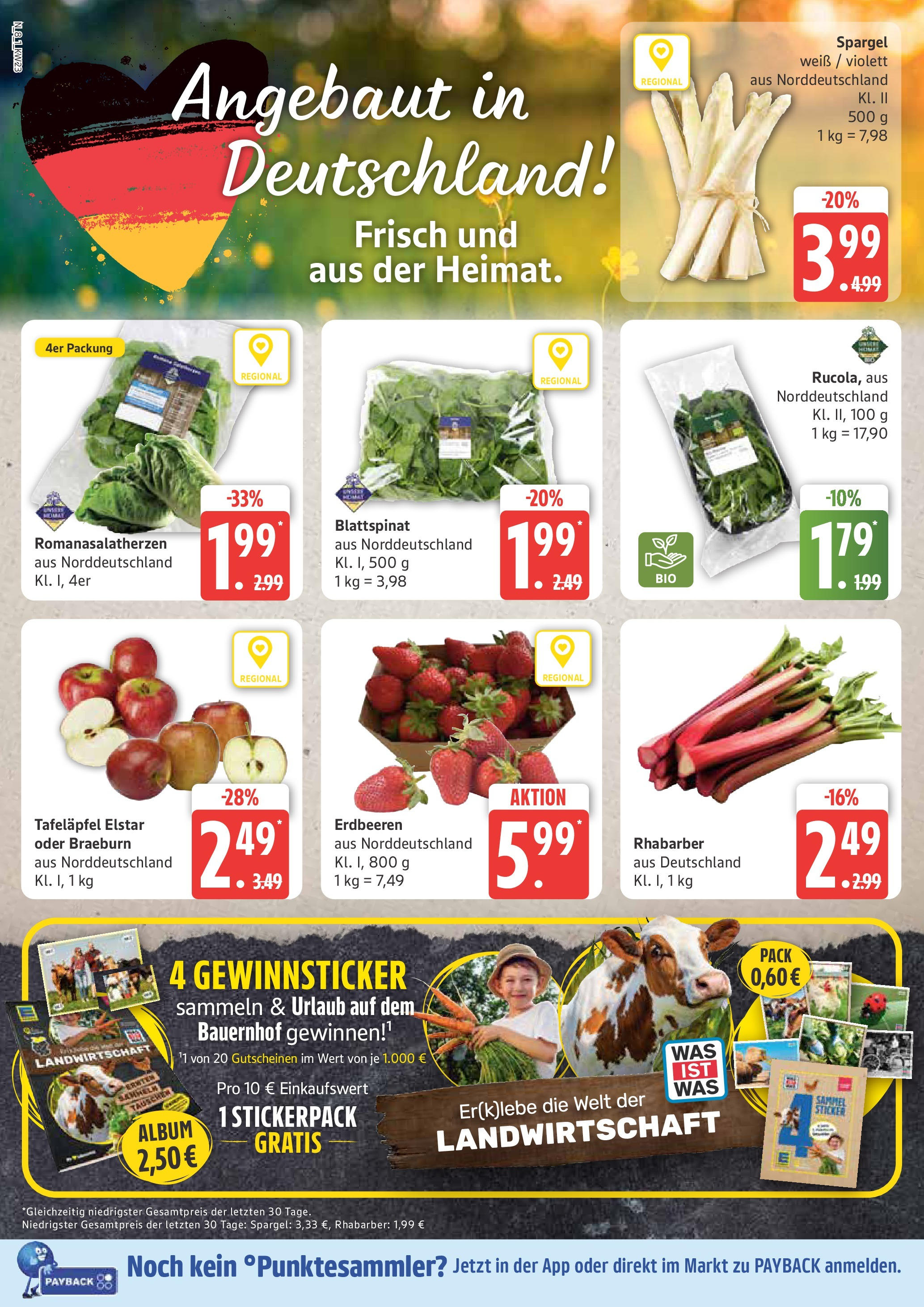 Marktkauf - Marktkauf: Wochenangebote (ab 01.06.2025) » Angebote online | Seite: 8 | Produkte: Rucola, Spargel, Rhabarber, Erdbeeren