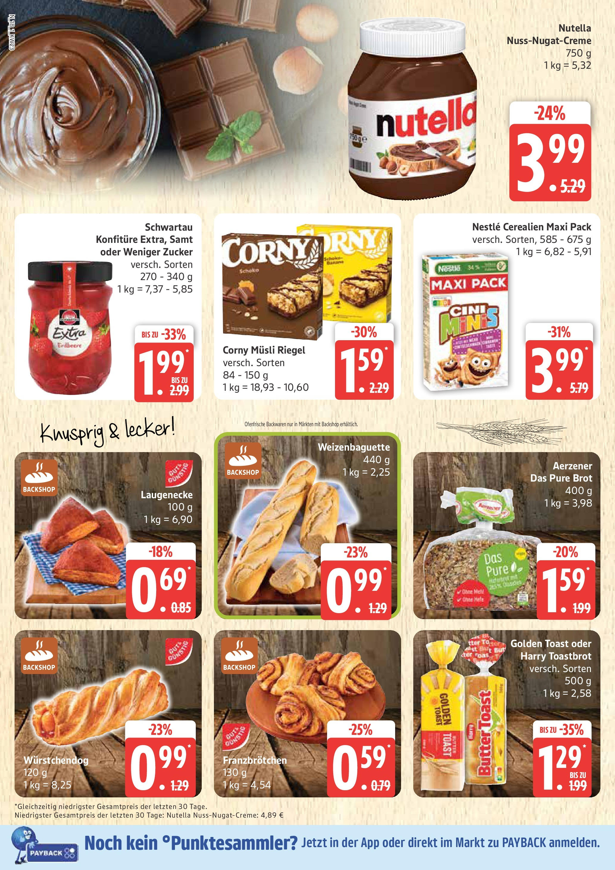 Marktkauf - Marktkauf: Wochenangebote (ab 01.06.2025) » Angebote online | Seite: 18 | Produkte: Butter, Toastbrot, Nutella, Brot