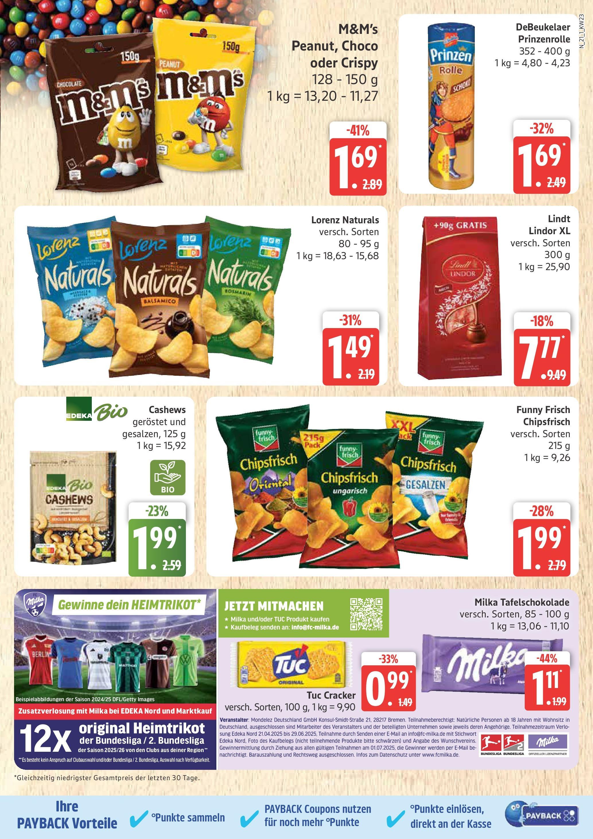 Marktkauf - Marktkauf: Wochenangebote (ab 01.06.2025) » Angebote online | Seite: 21 | Produkte: Funny frisch, Milka, Lindt, Chips