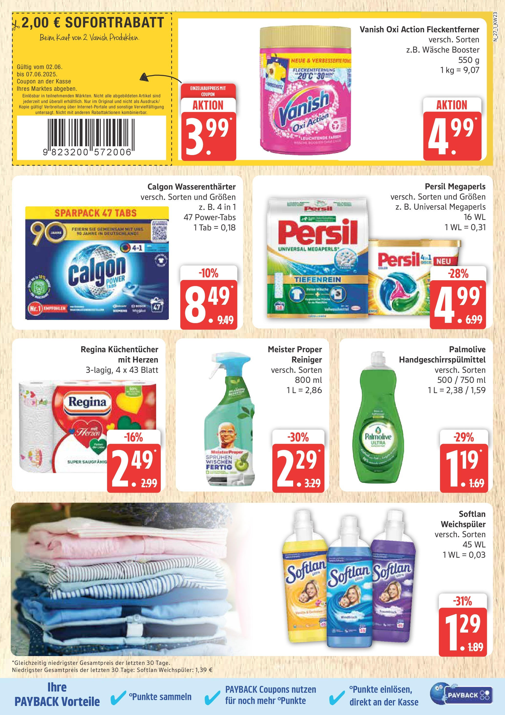 Marktkauf - Marktkauf: Wochenangebote (ab 01.06.2025) » Angebote online | Seite: 27 | Produkte: Weichspüler, Persil