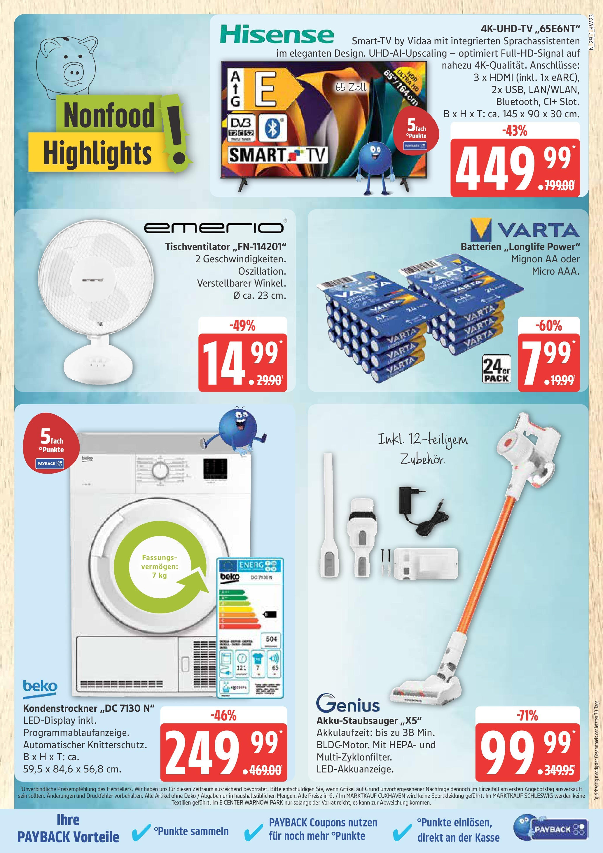 Marktkauf - Marktkauf: Wochenangebote (ab 01.06.2025) » Angebote online | Seite: 29 | Produkte: Hisense, Batterien, Smart TV, TV
