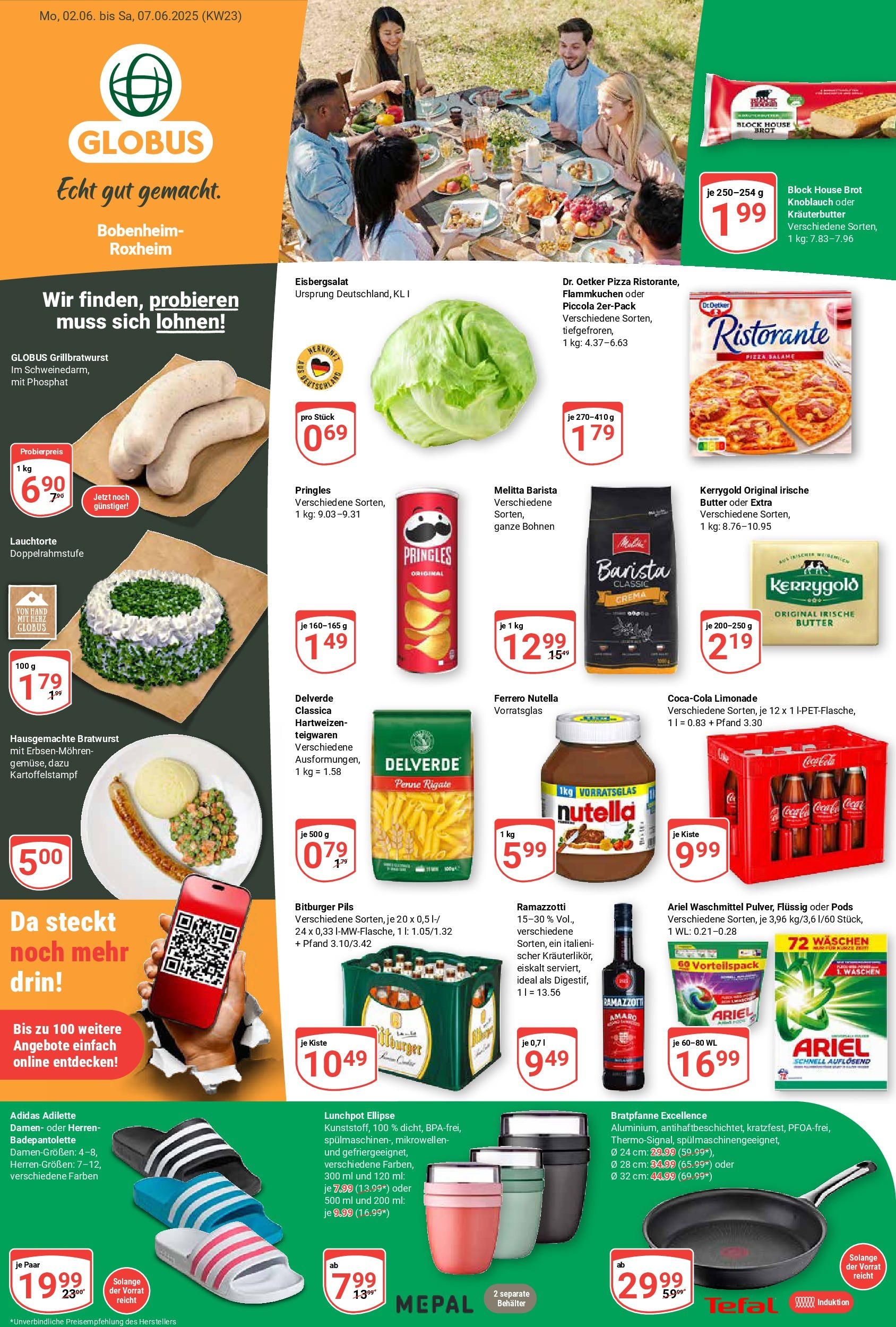 Globus prospekt Bobenheim-Roxheim	 (ab 01.06.2025) » Angebote online | Seite: 1 | Produkte: Eisbergsalat, Nutella, Waschmittel, Knoblauch