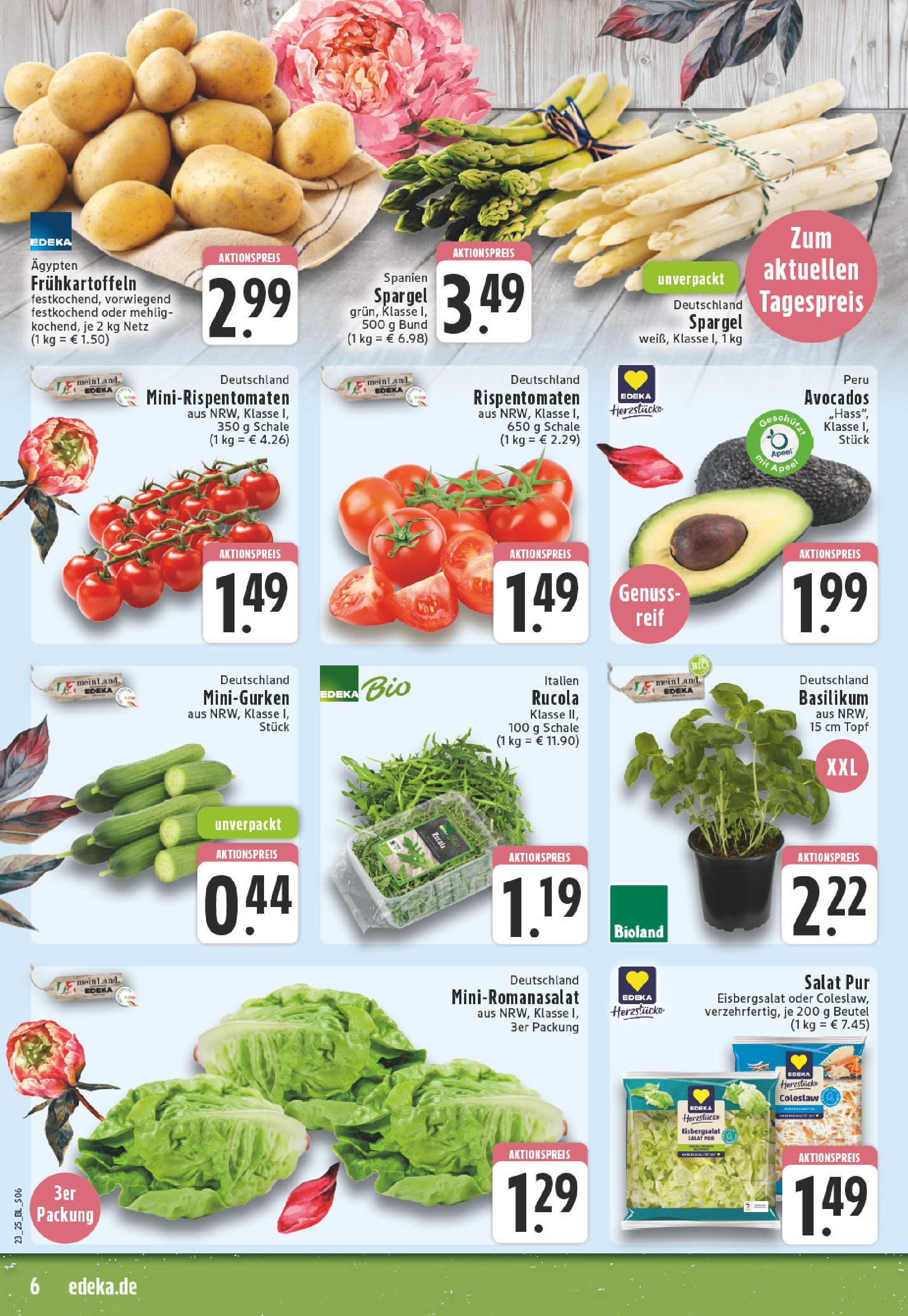 Edeka prospekt Solingen-Wald	 (ab 01.06.2025) » Angebote Online | Seite: 6 | Produkte: Rucola, Eisbergsalat, Avocado, Salat