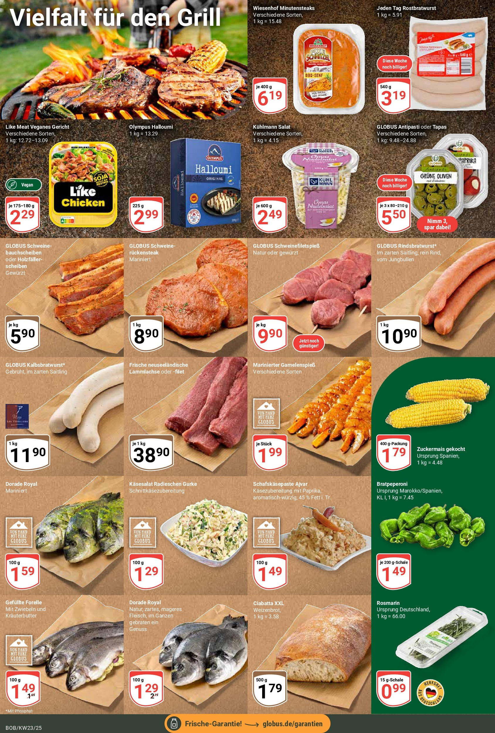 Globus prospekt Bobenheim-Roxheim	 (ab 01.06.2025) » Angebote online | Seite: 4 | Produkte: Grill, Zwiebeln, Paprika, Steak